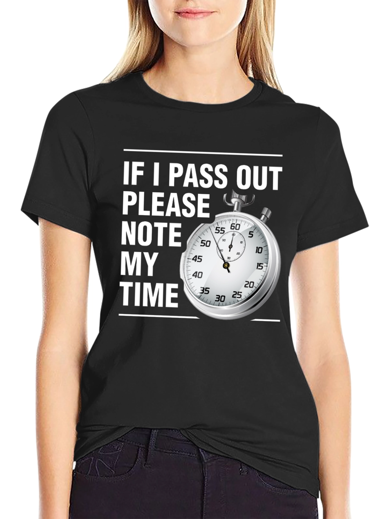 Black If I Pass Out Note My Time Funny T-Shirt view 2