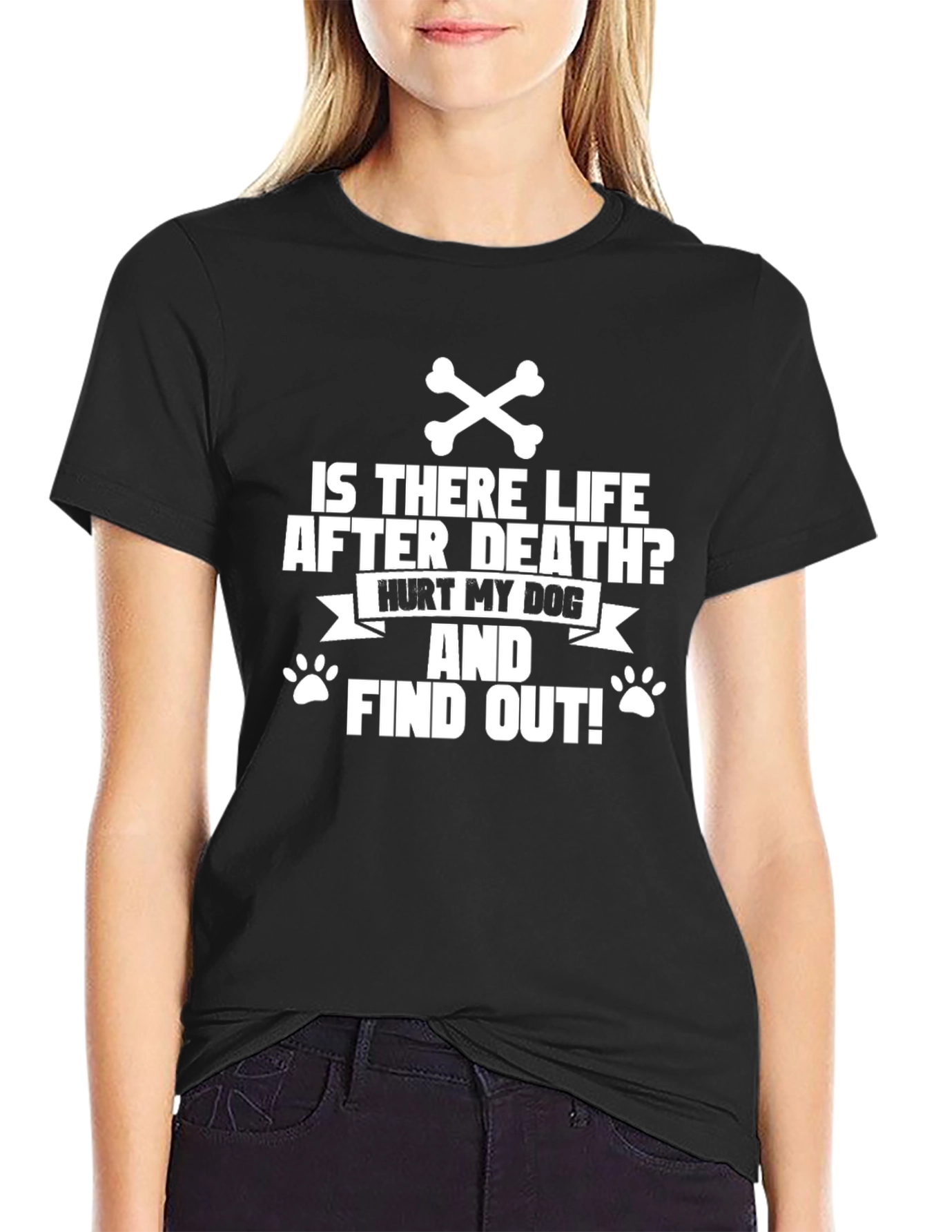 Black Is There Life After Death? T-Shirt view 2