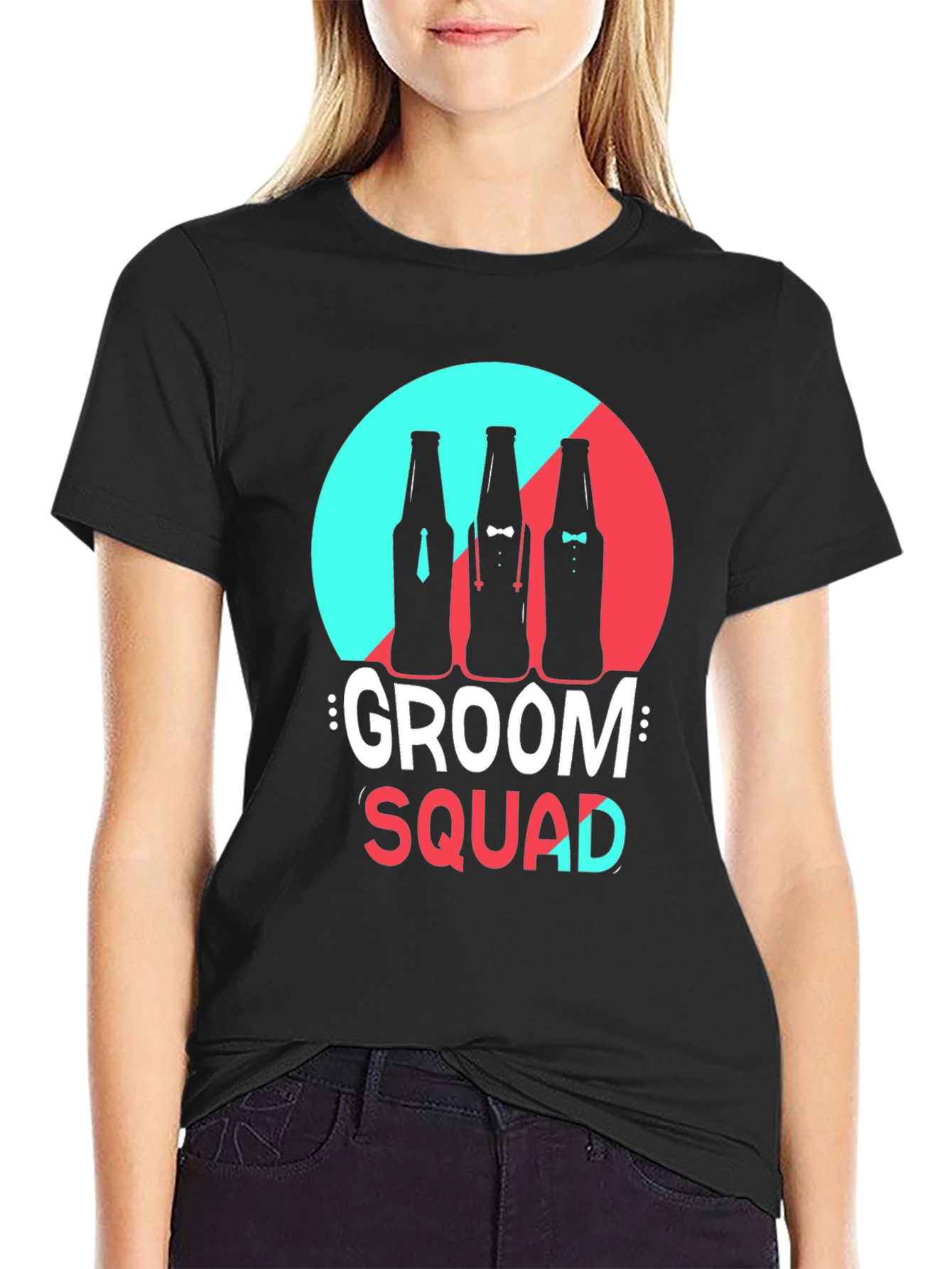Black Groom Squad Graphic T-Shirt view 2