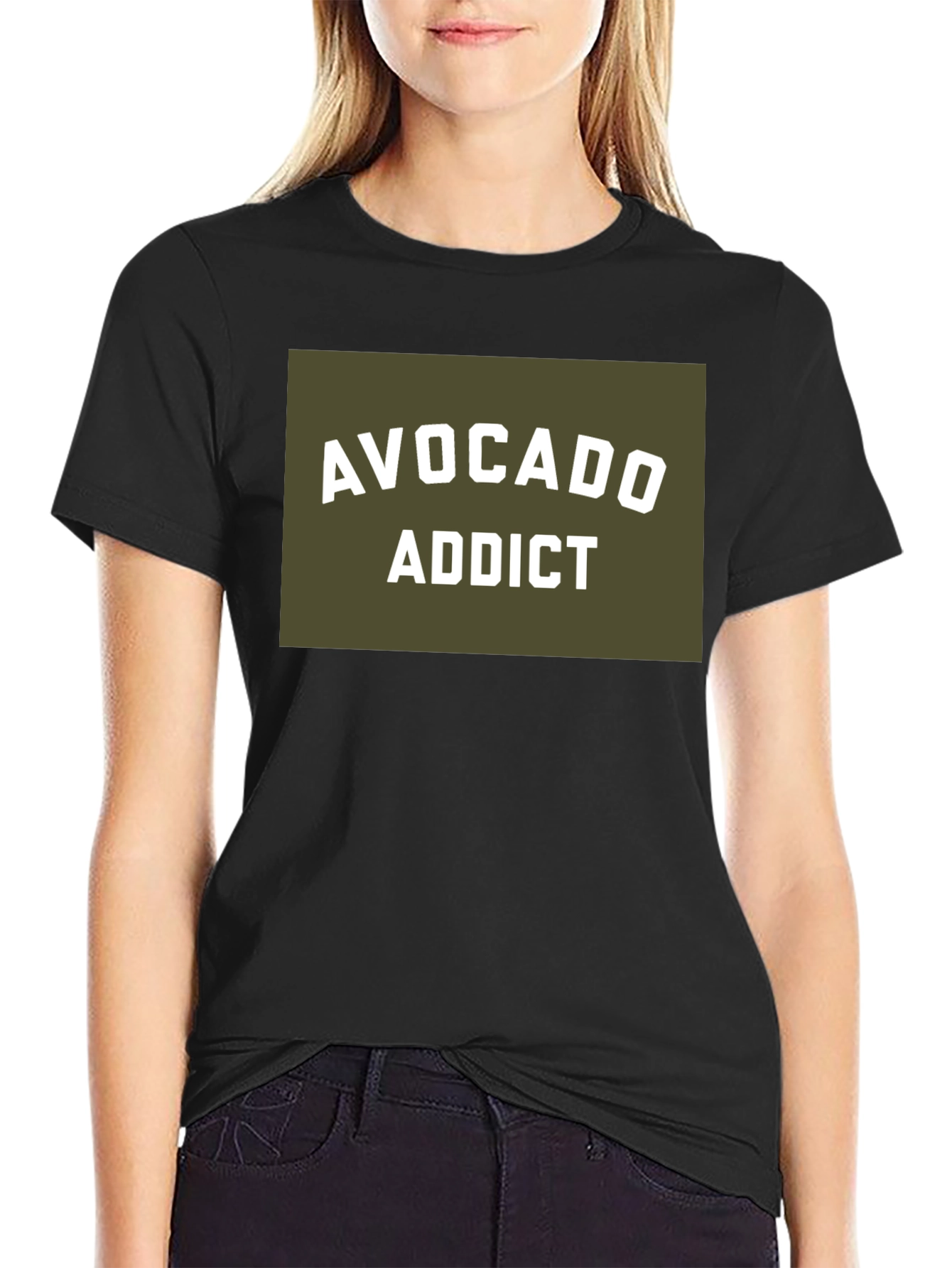 Black Avocado Addict Graphic T-Shirt - Black view 2