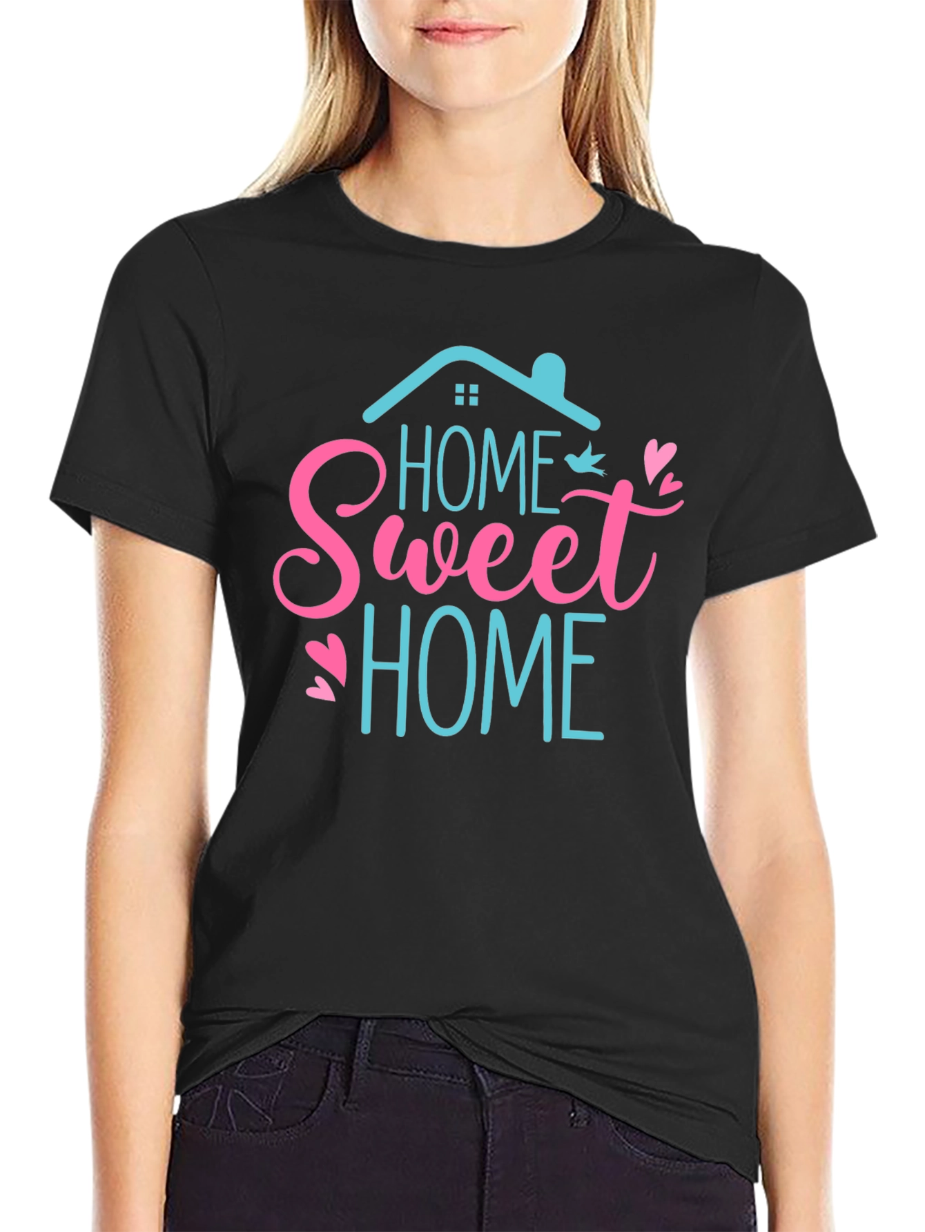Black Home Sweet Home Graphic Tee - Comfort Fit view 2