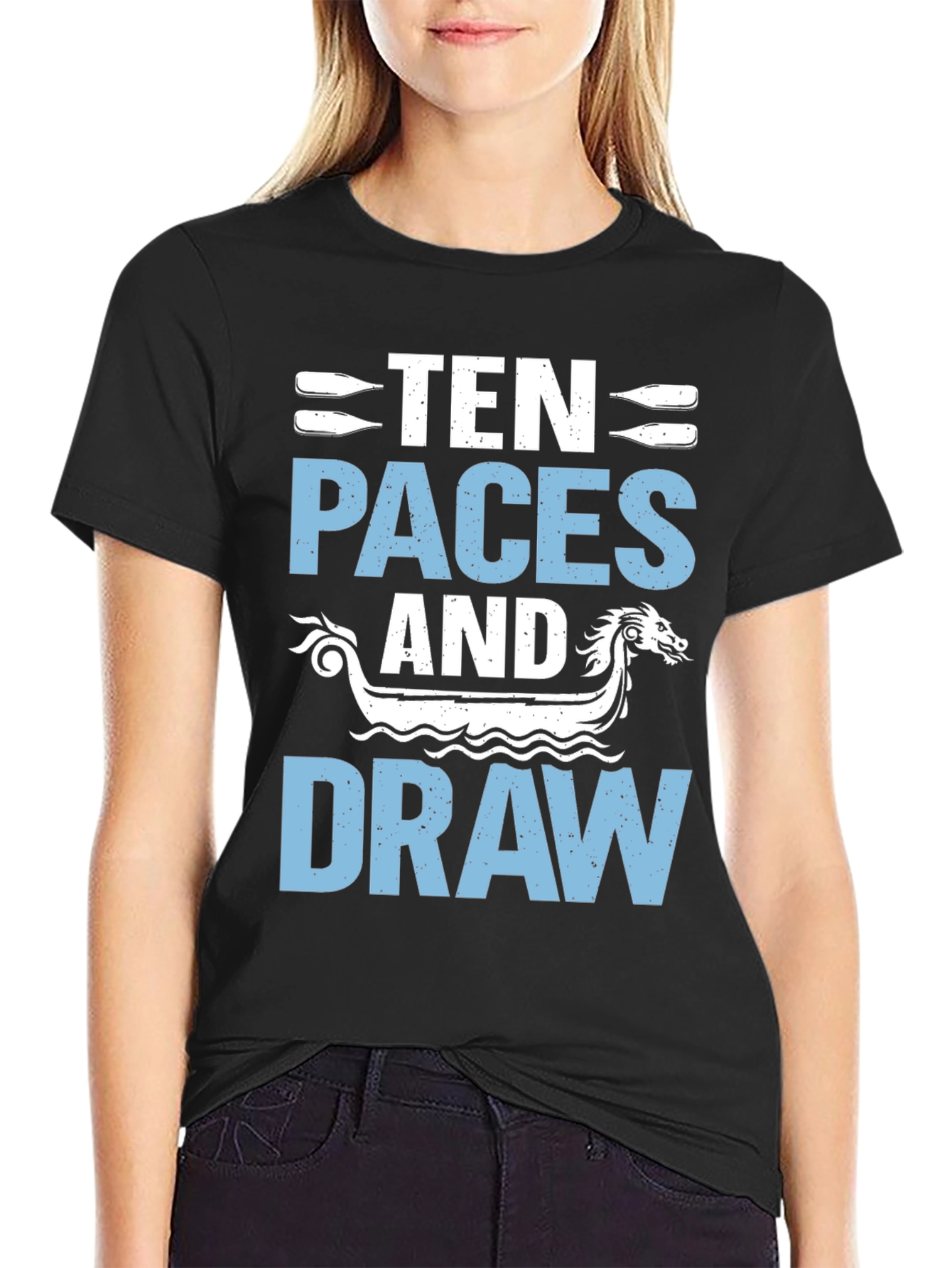 Black Ten Paces and Draw Graphic Tee view 2