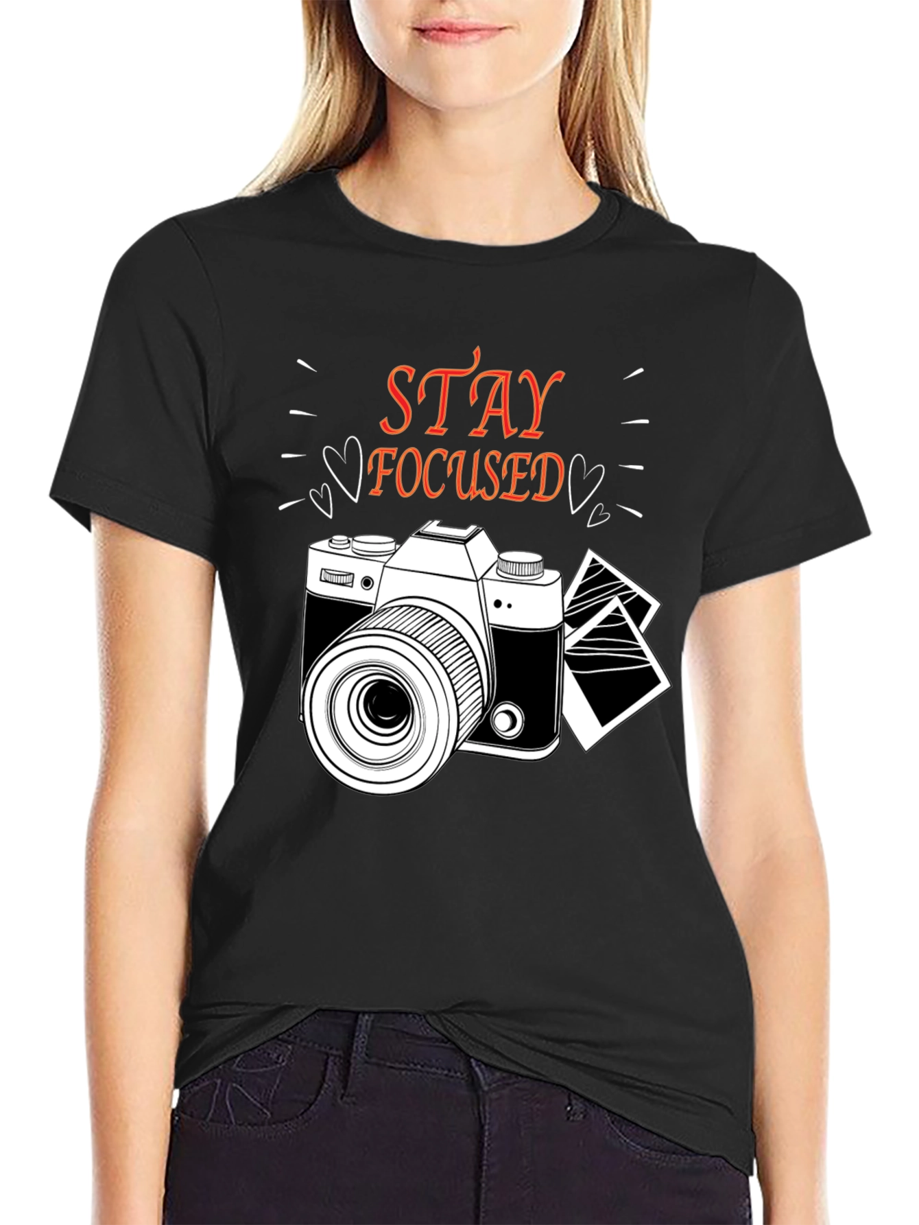 Stay Focused Graphic Tee - Camera Design - 2