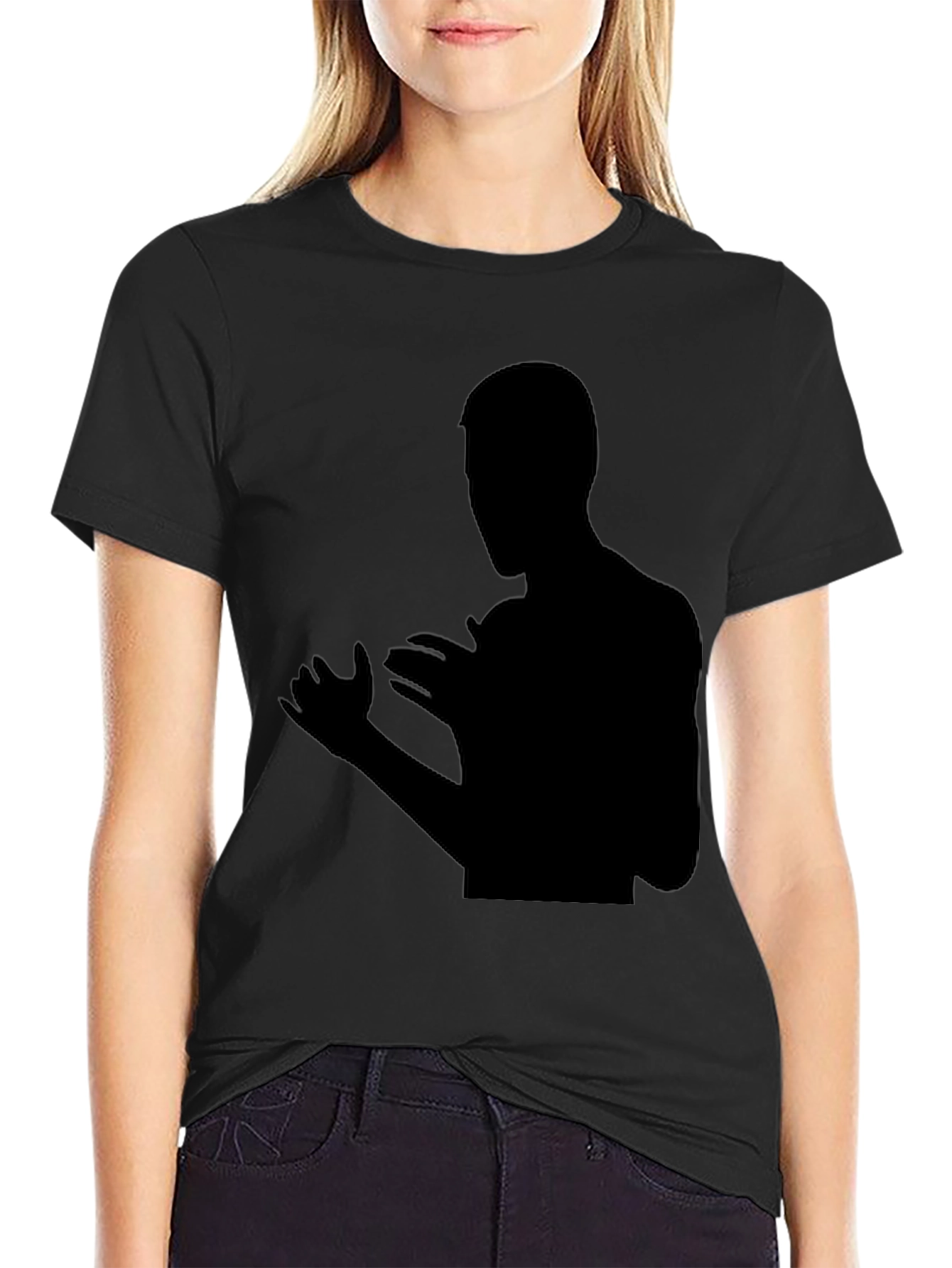 Black Black Silhouette Graphic Tee - Modern Fit view 2