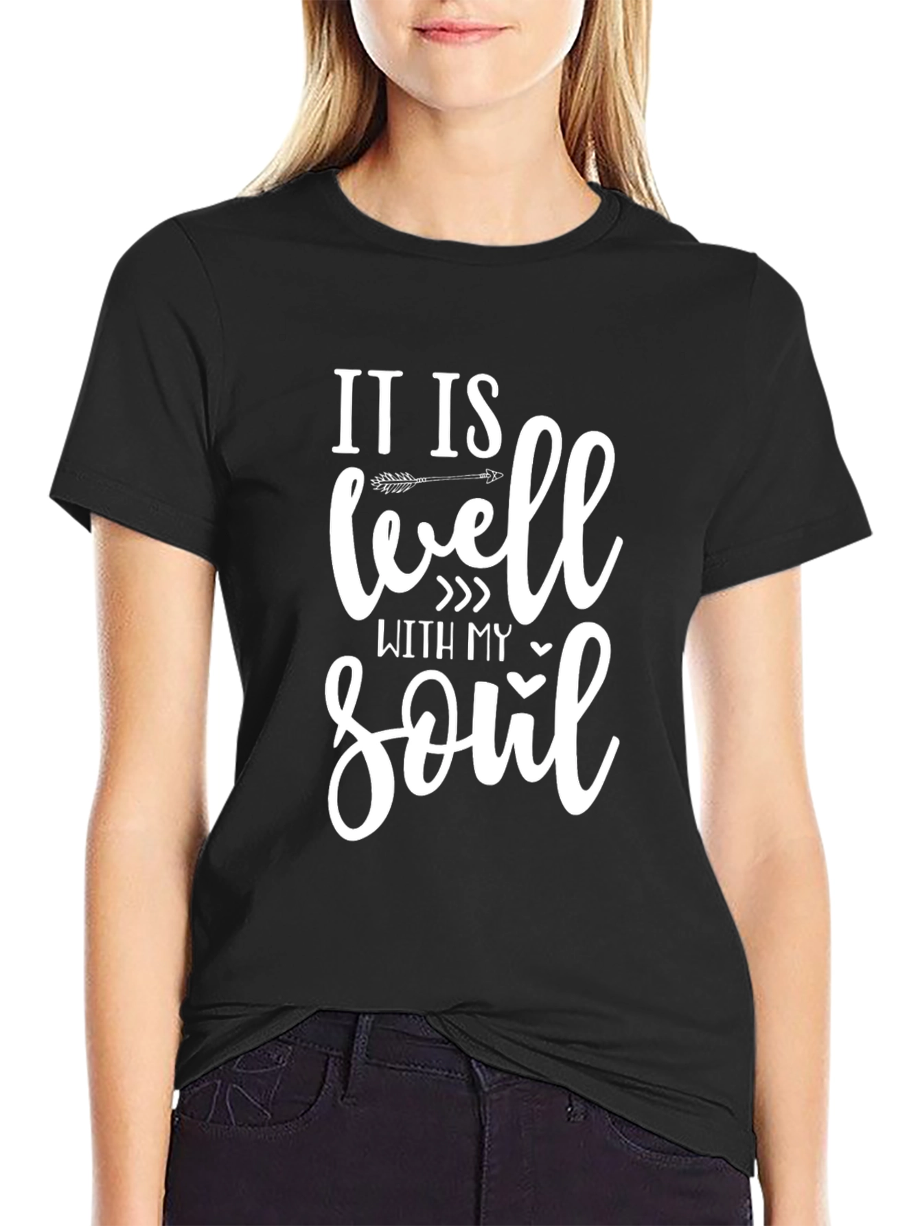 Black It Is Well With My Soul Graphic Tee view 2