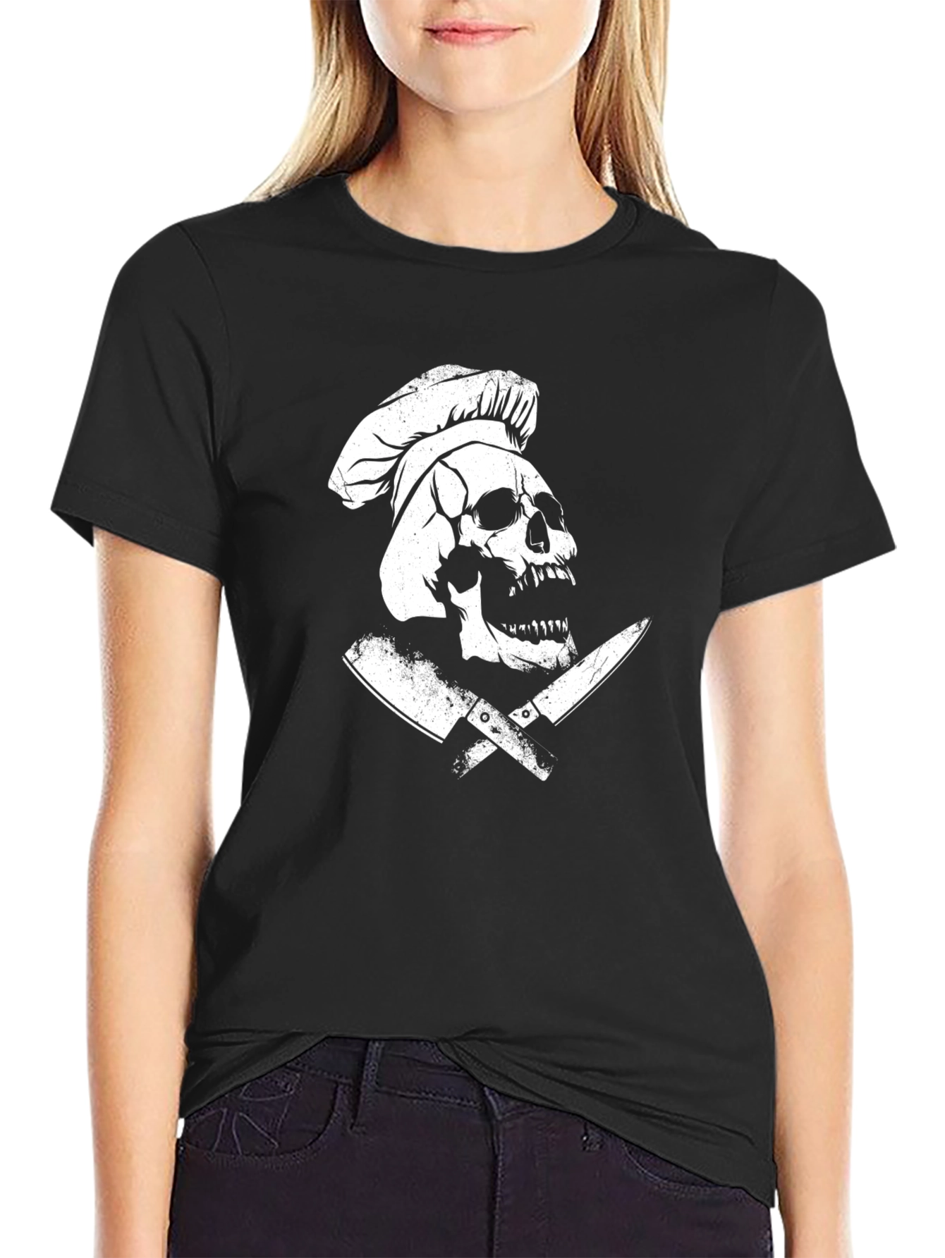 Black Chef Skull T-Shirt view 2