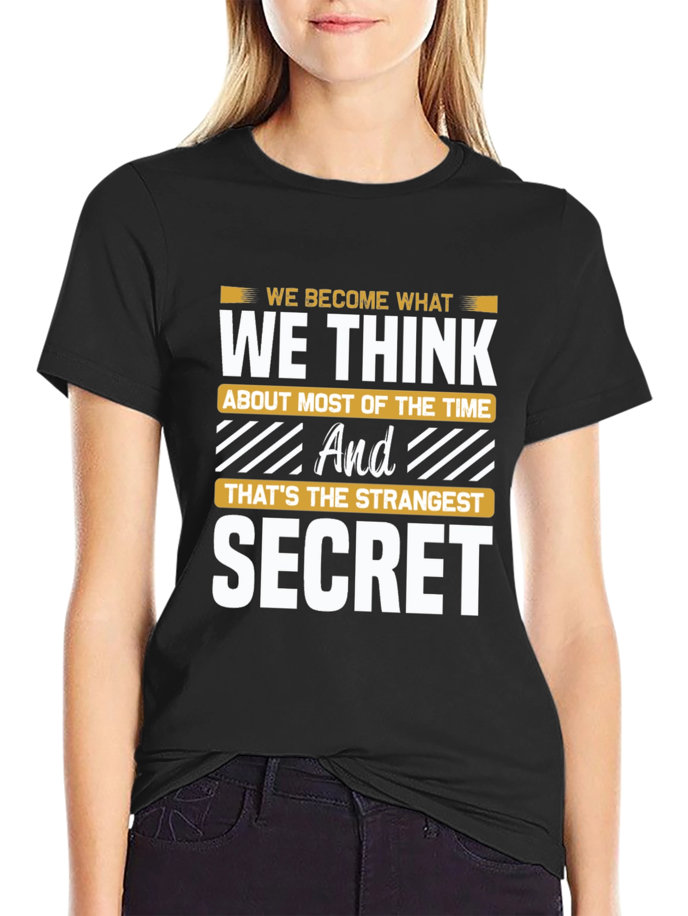 Black Inspirational Secret Graphic Tee view 2