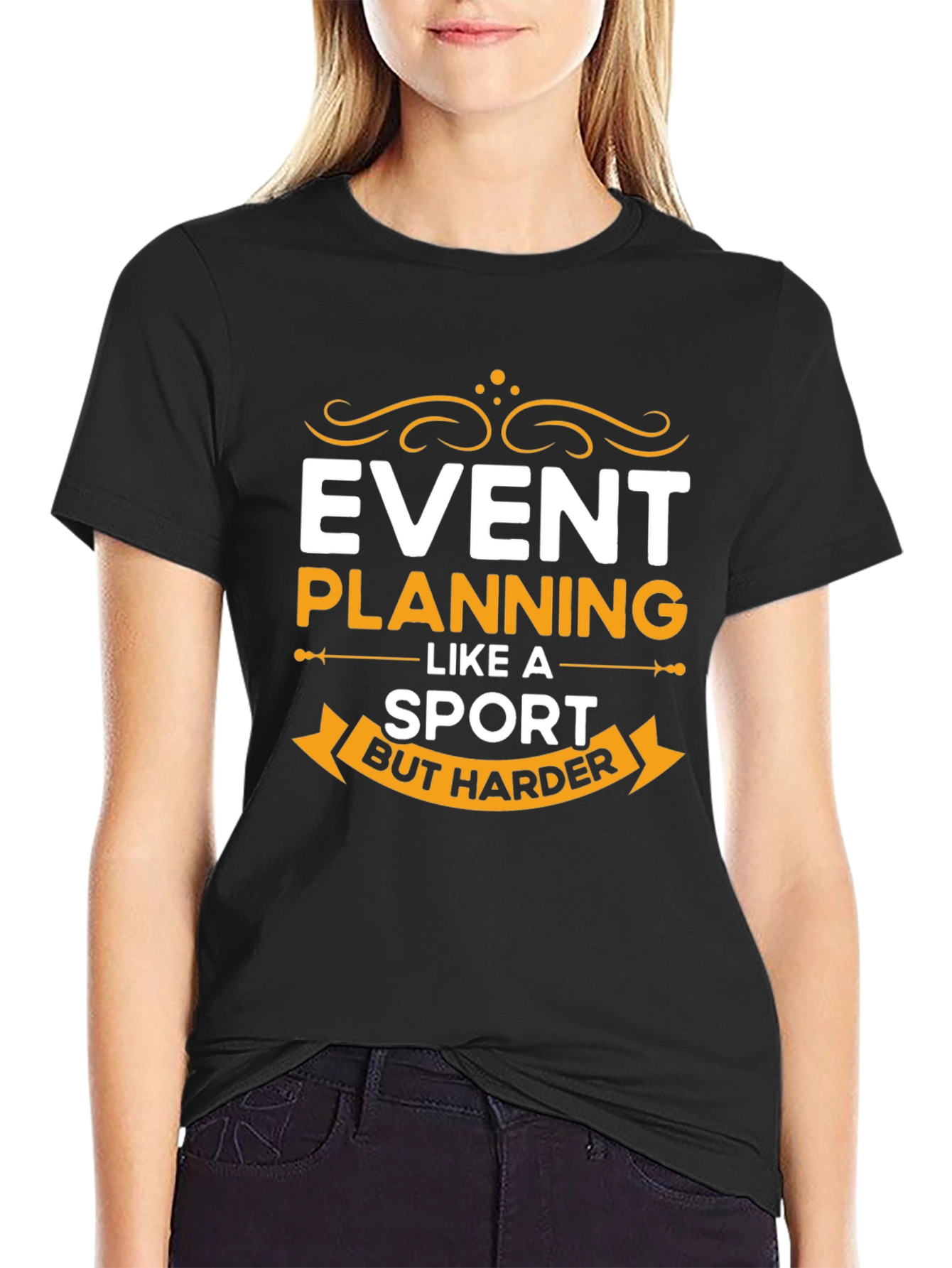 Black Event Planning Like A Sport T-Shirt view 2