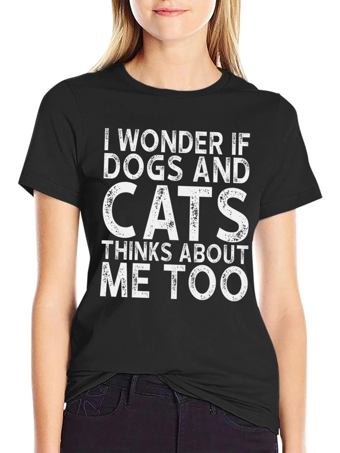 Black Dogs and Cats T-Shirt Funny Pet Lover Tee view 2