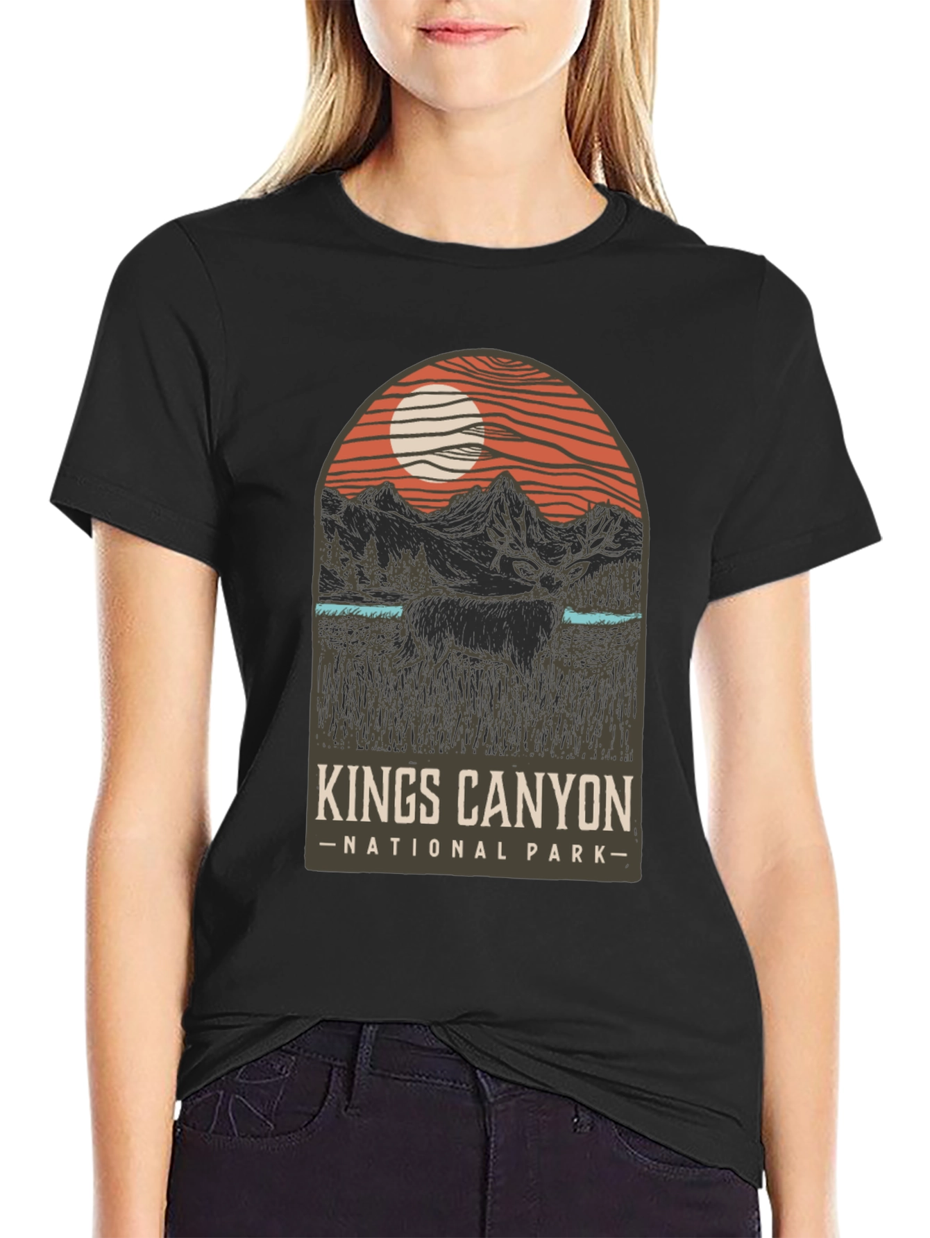 Black Kings Canyon National Park Graphic Tee view 2