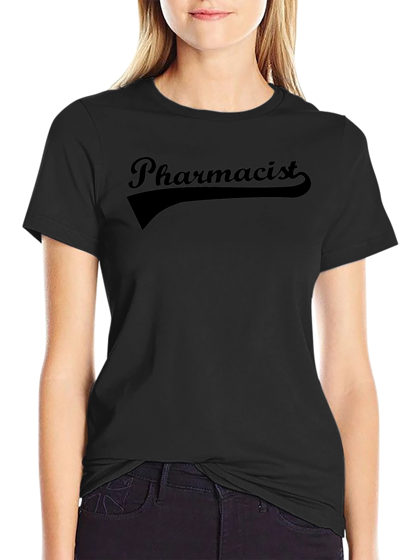 Black Pharmacist Black T-Shirt - Retro Style view 2