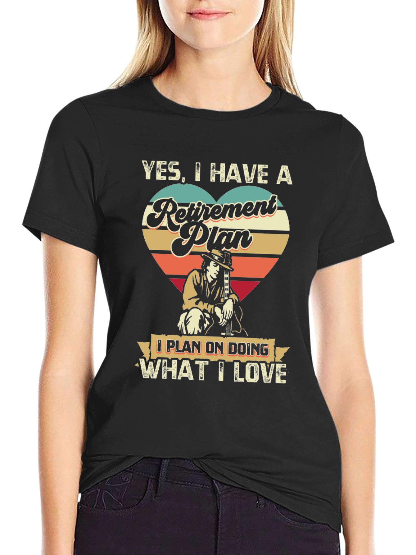 Black Retirement Plan T-Shirt - What I Love  view 2