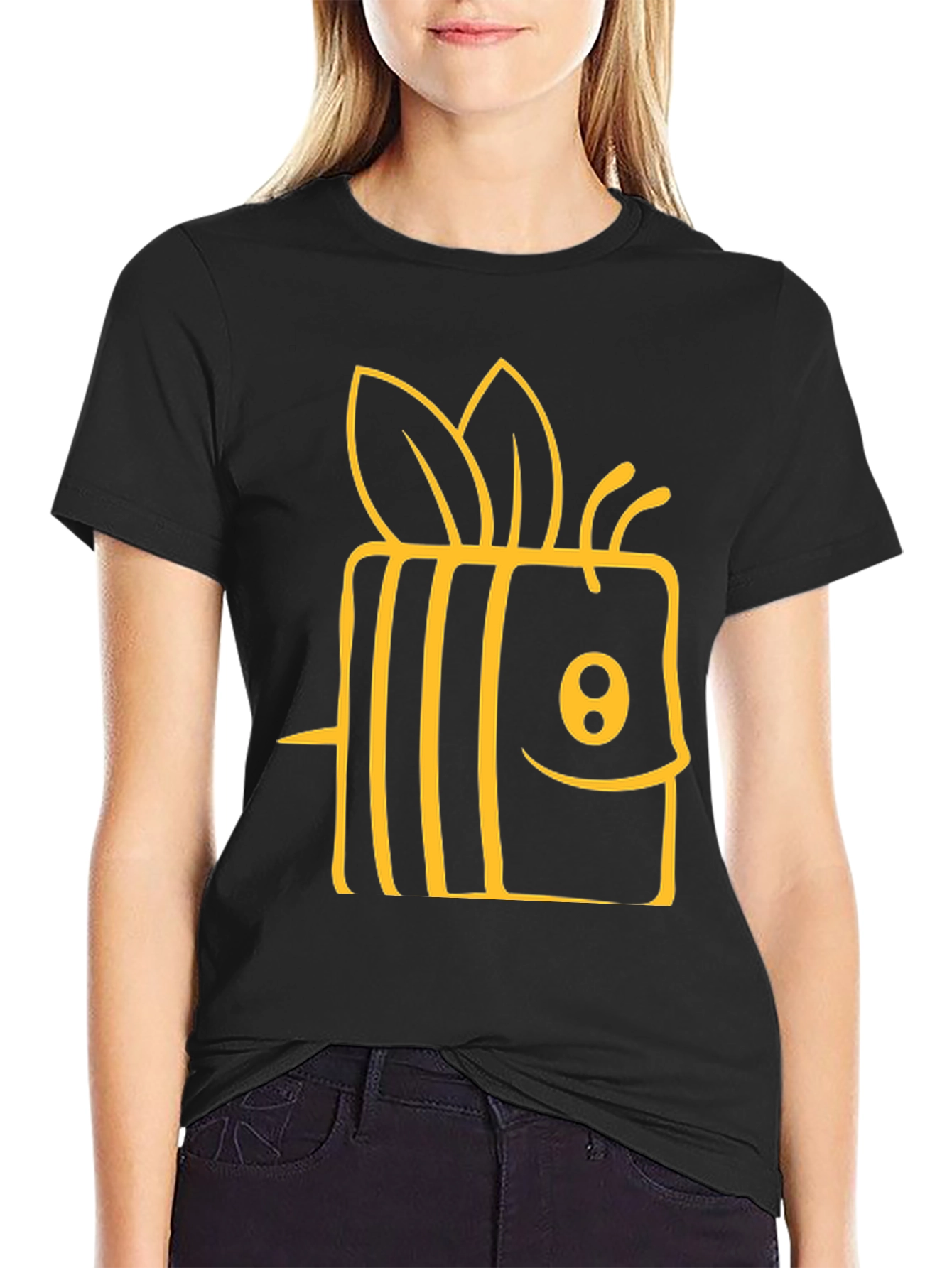 Cool Bee Graphic T-Shirt - Black Casual Tee - 2