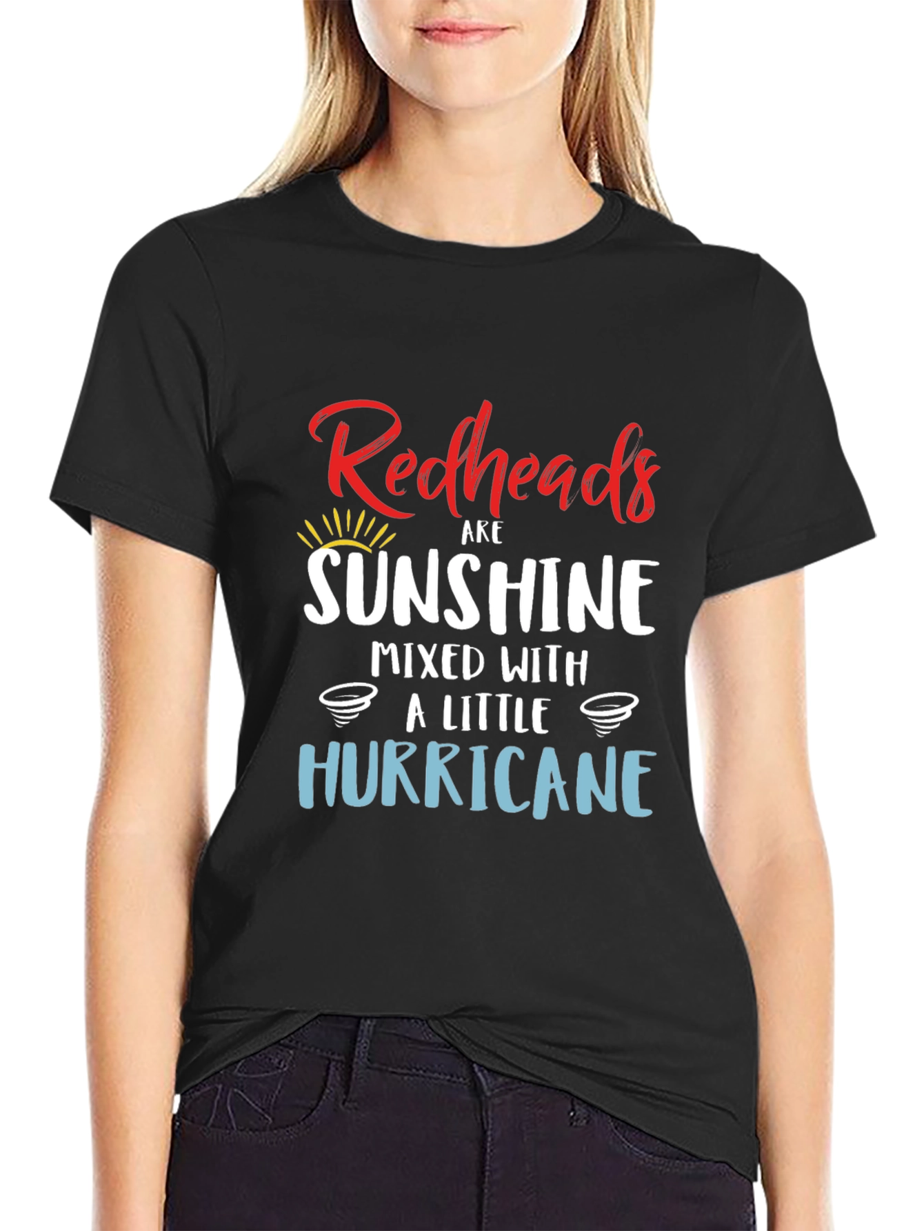 Black Redheads Sunshine Hurricane Black T-Shirt view 2