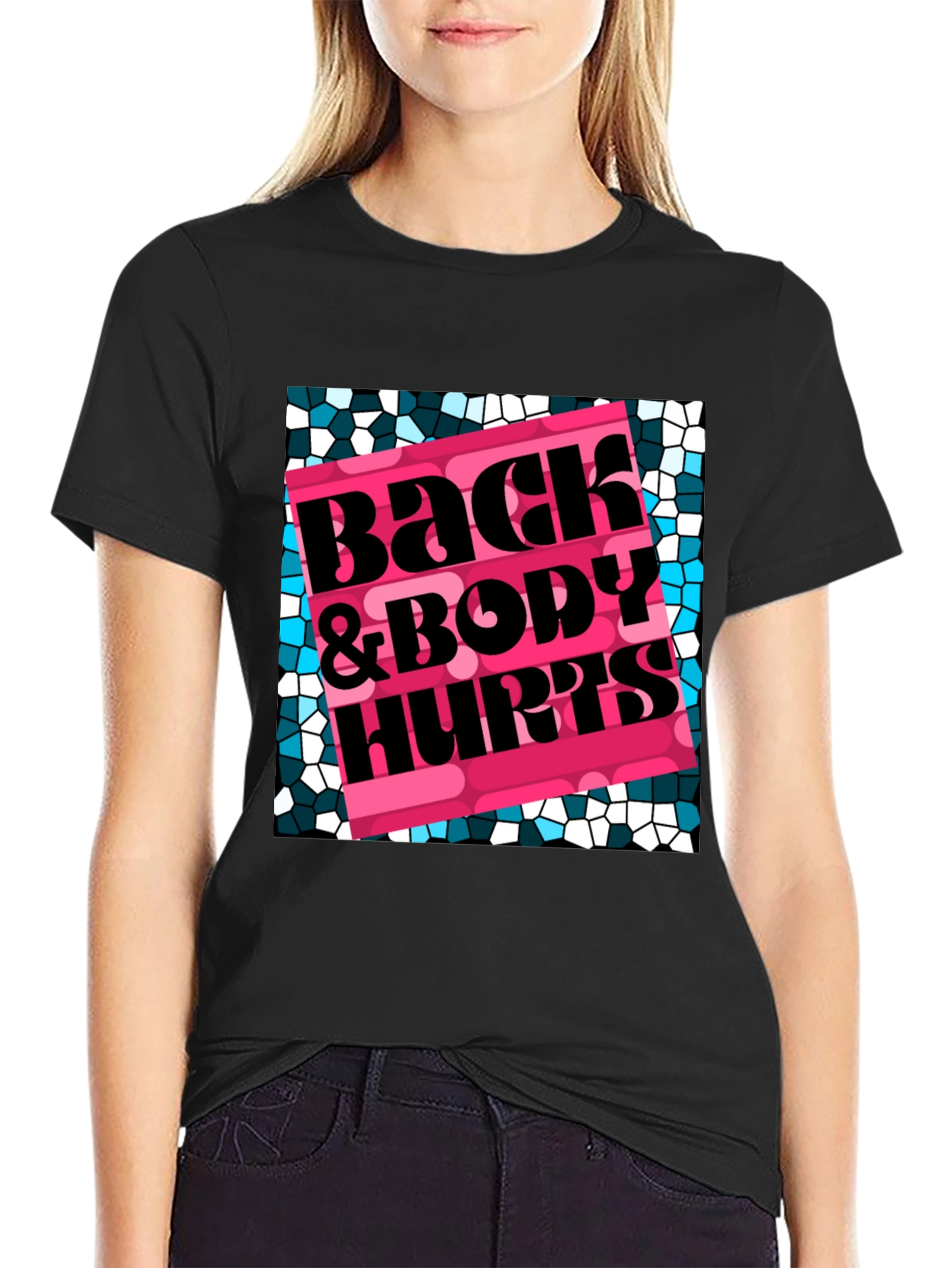 Black Back & Body Hurts Graphic T-Shirt view 2