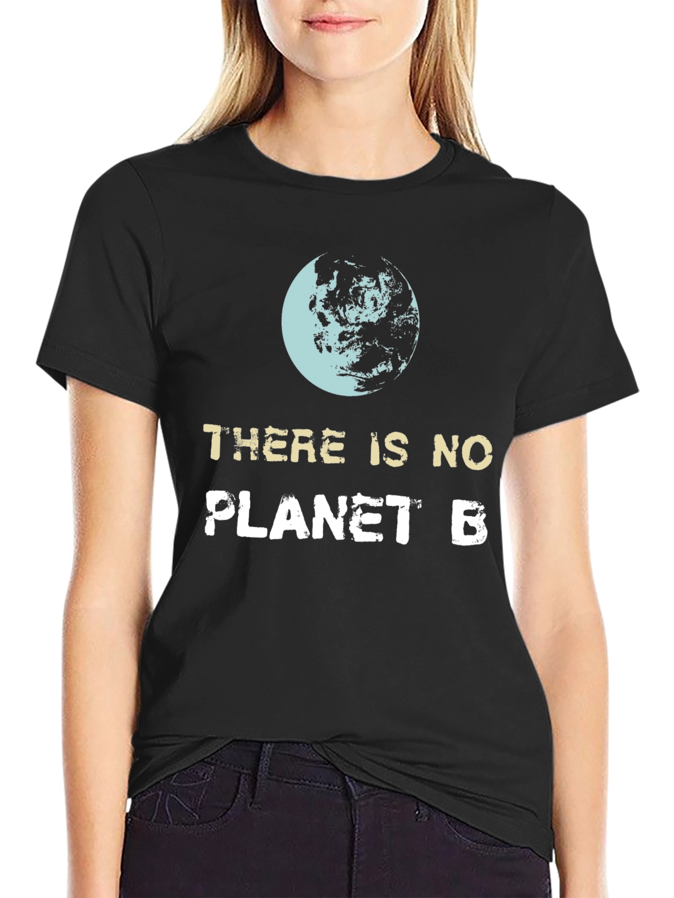 Black There Is No Planet B Graphic T-Shirt view 2
