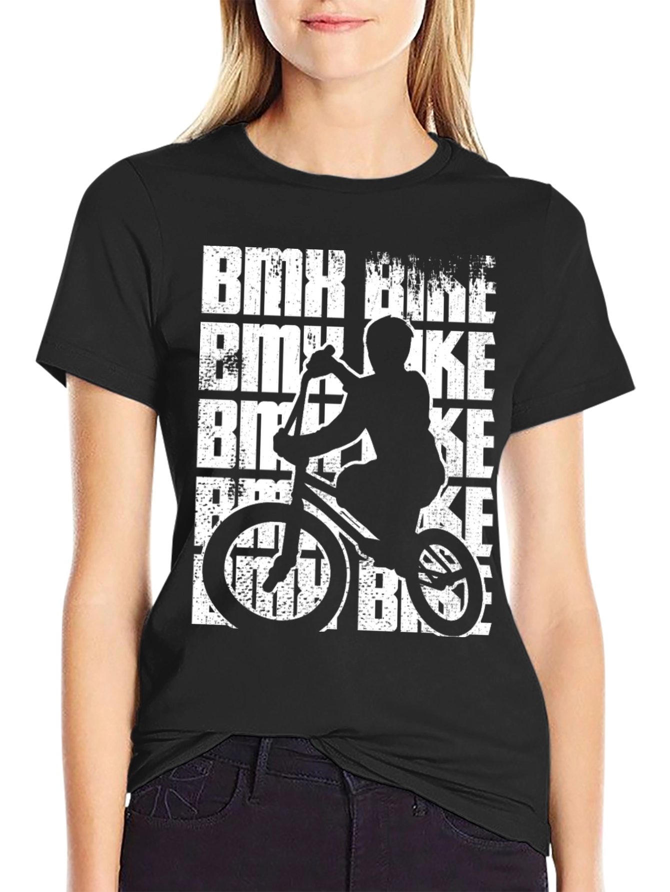 Black BMX Bike Graphic Tee - Ride in Style view 2
