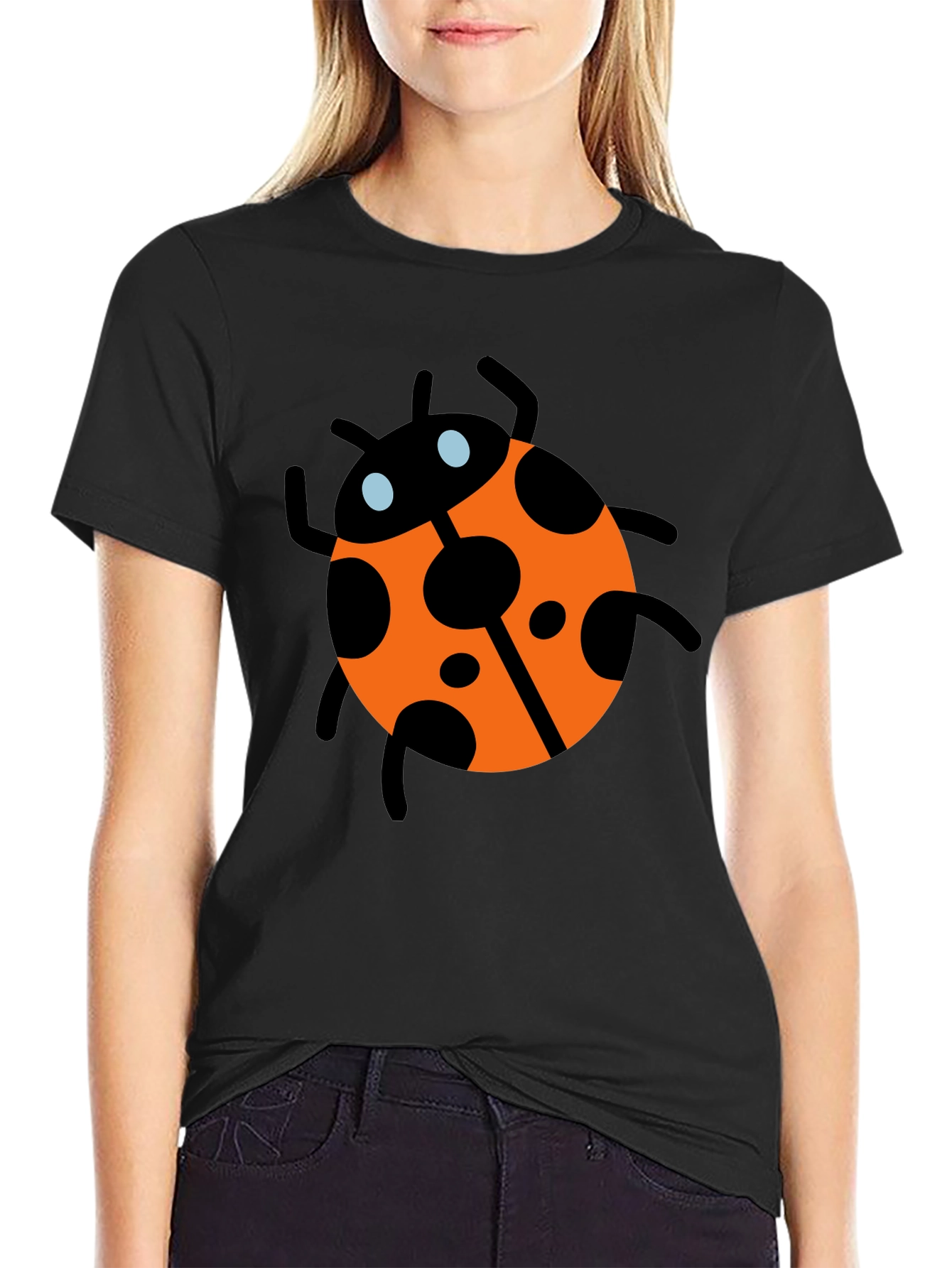 Black Ladybug Graphic Tee - Men's Black T-Shirt view 2