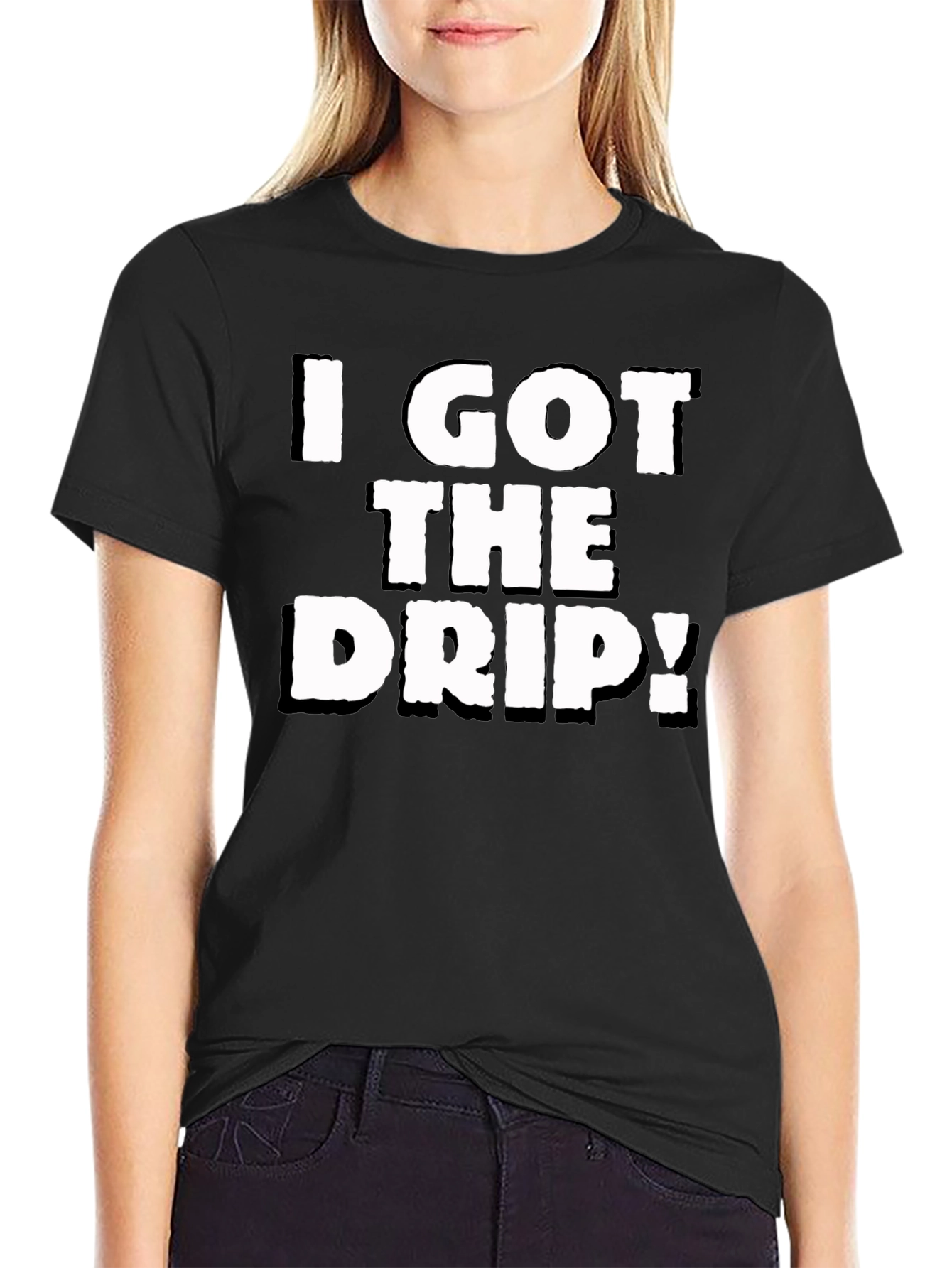 Black I Got The Drip! Black Graphic Tee view 2