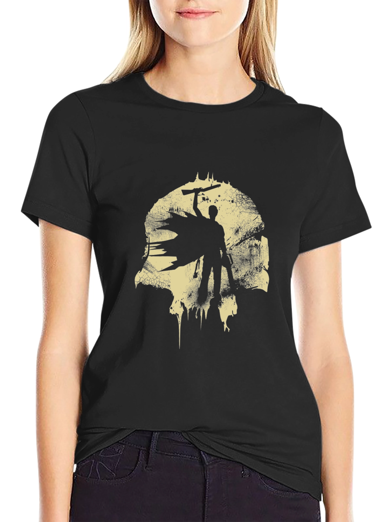 Black Evil Dead Ash Silhouette Graphic Tee view 2
