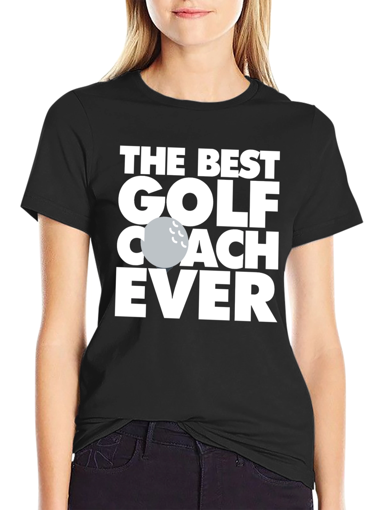 Black Best Golf Coach Ever T-Shirt Funny Gift view 2