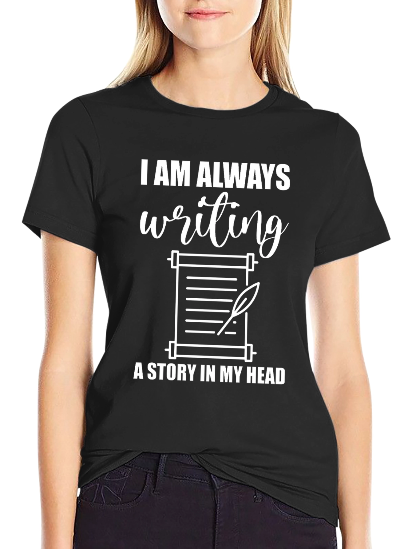Black Writer's Mindset Graphic Tee view 2