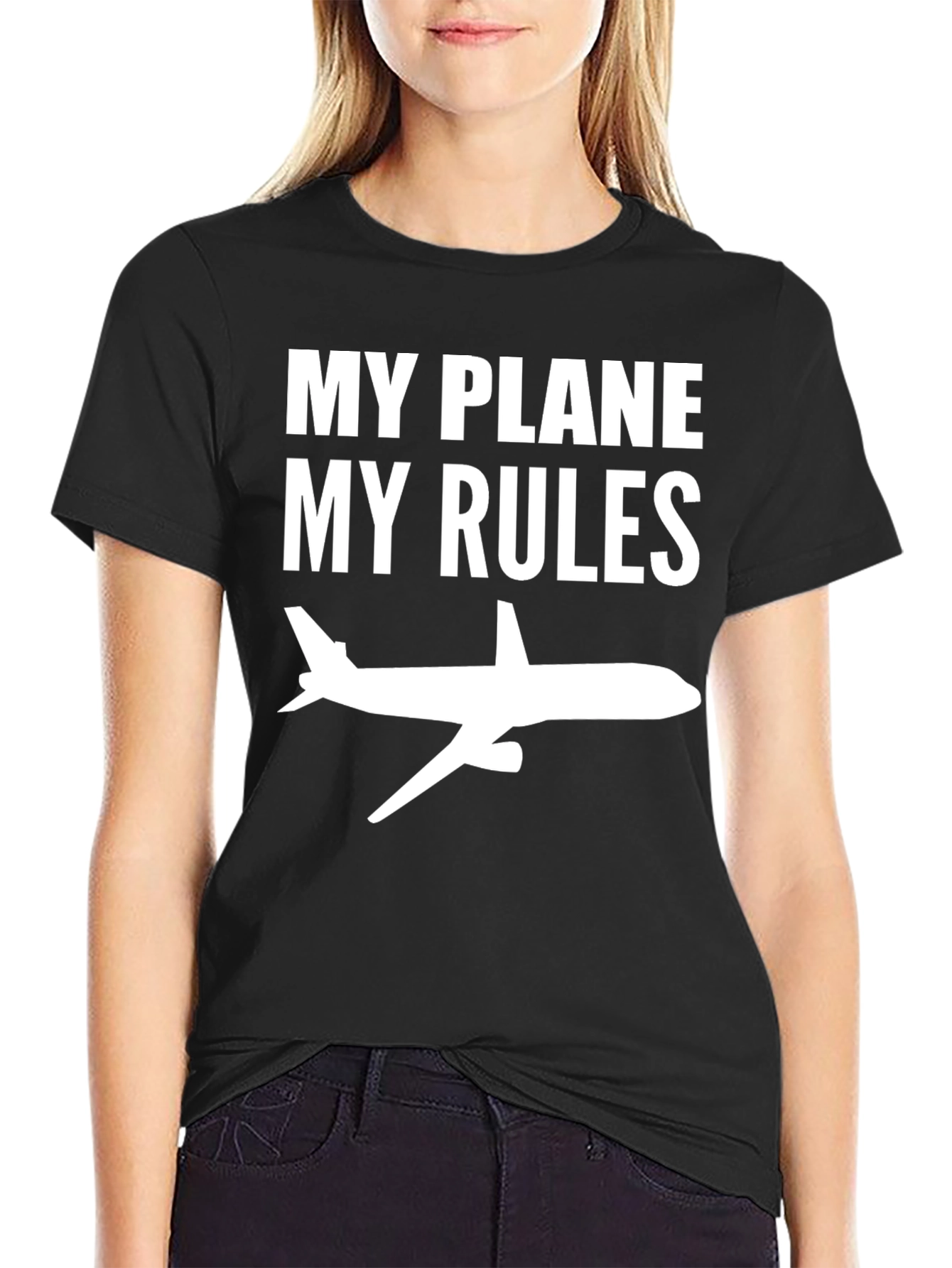 Black My Plane My Rules T-Shirt view 2