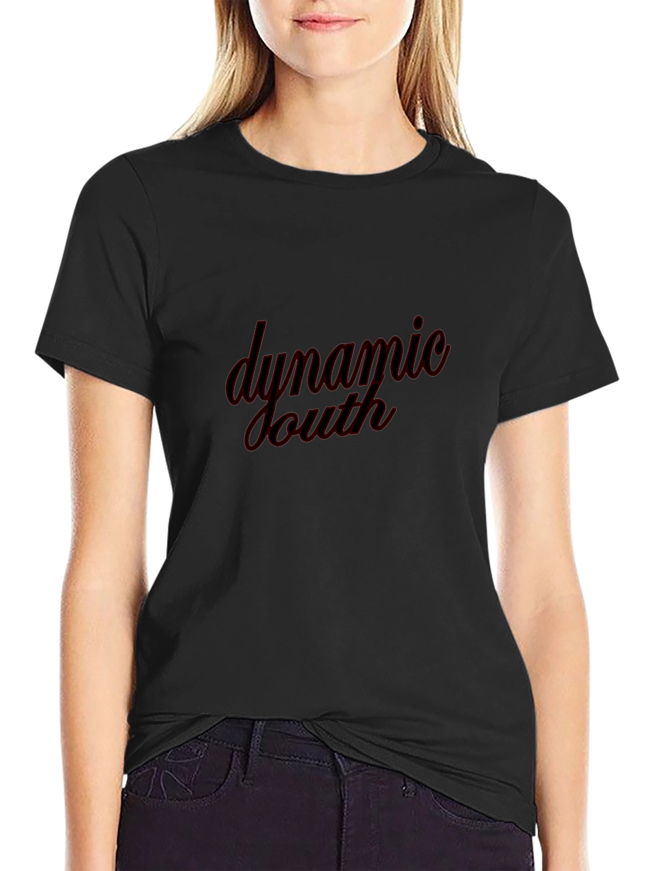 Black Dynamic Youth Black T-Shirt view 2