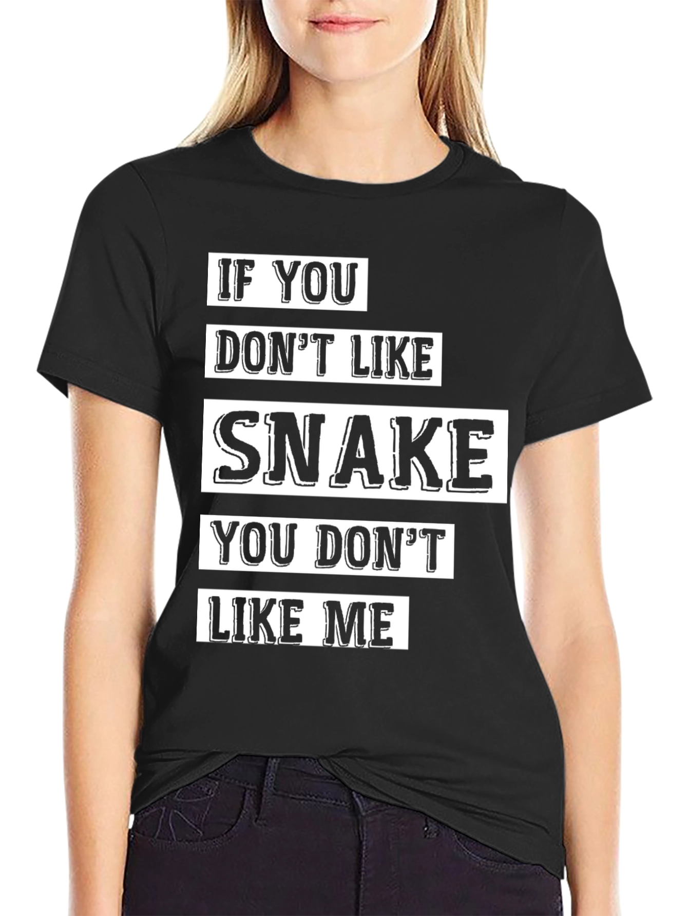 Black Snake Lover T-Shirt - If You Don't Like Snake Graphic Tee view 2
