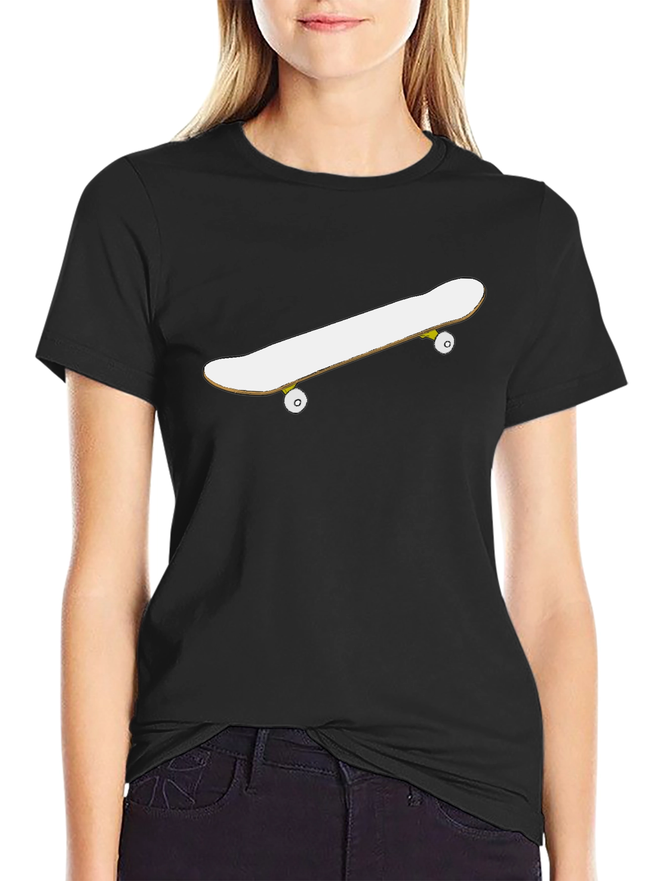 Black Skateboard Graphic Tee - Cool Casual Style view 2