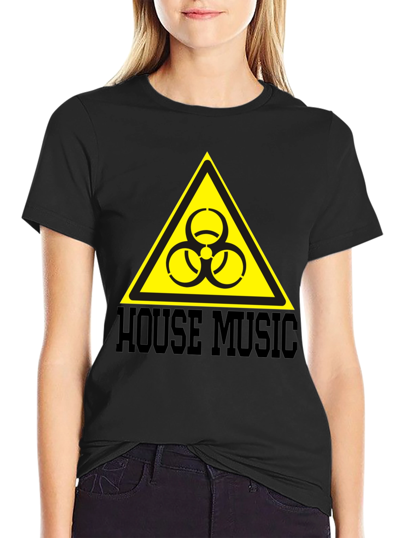 Black House Music Biohazard T-Shirt - Caution: May Cause Dancing! view 2