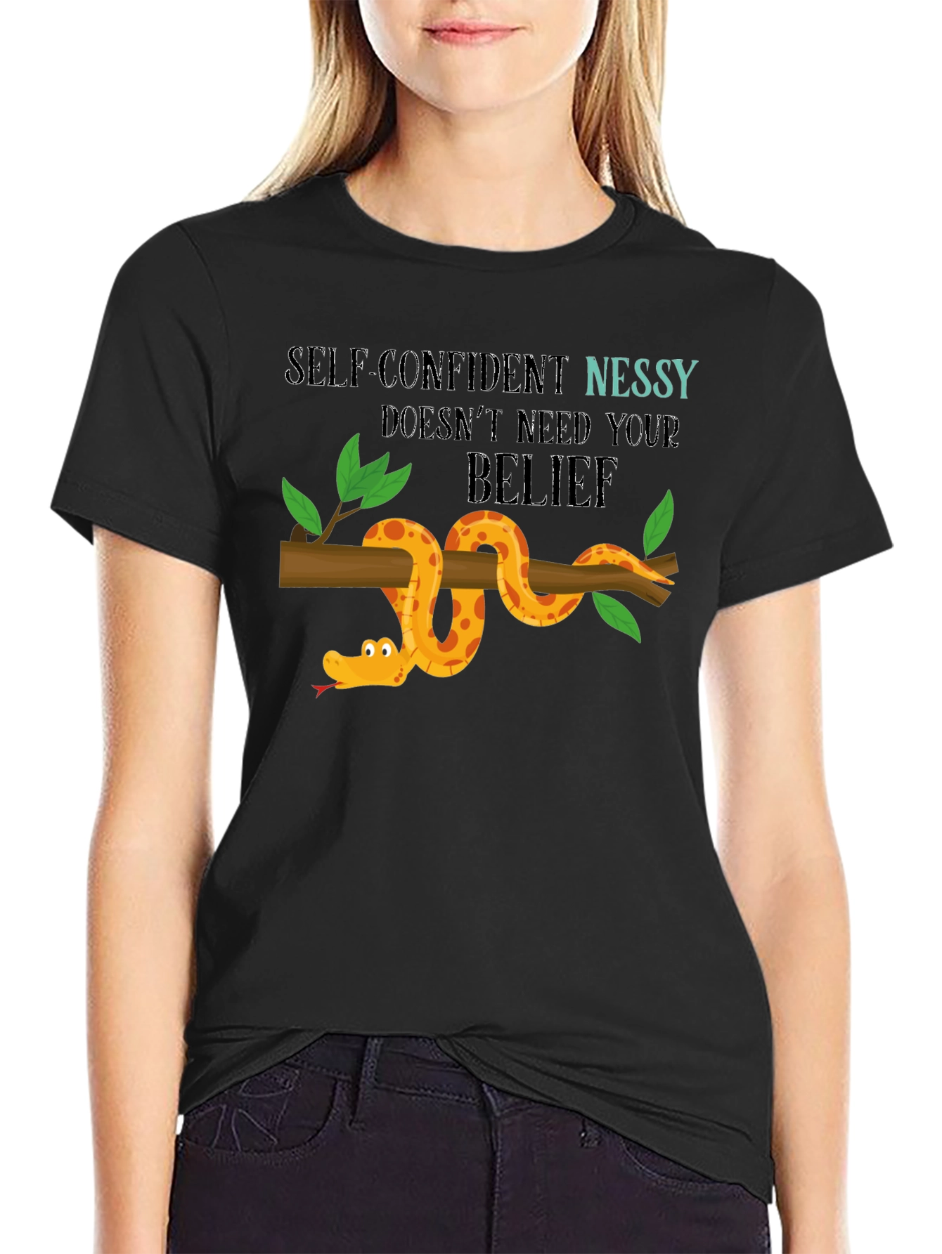 Black Self-Confident Nessy T-Shirt view 2