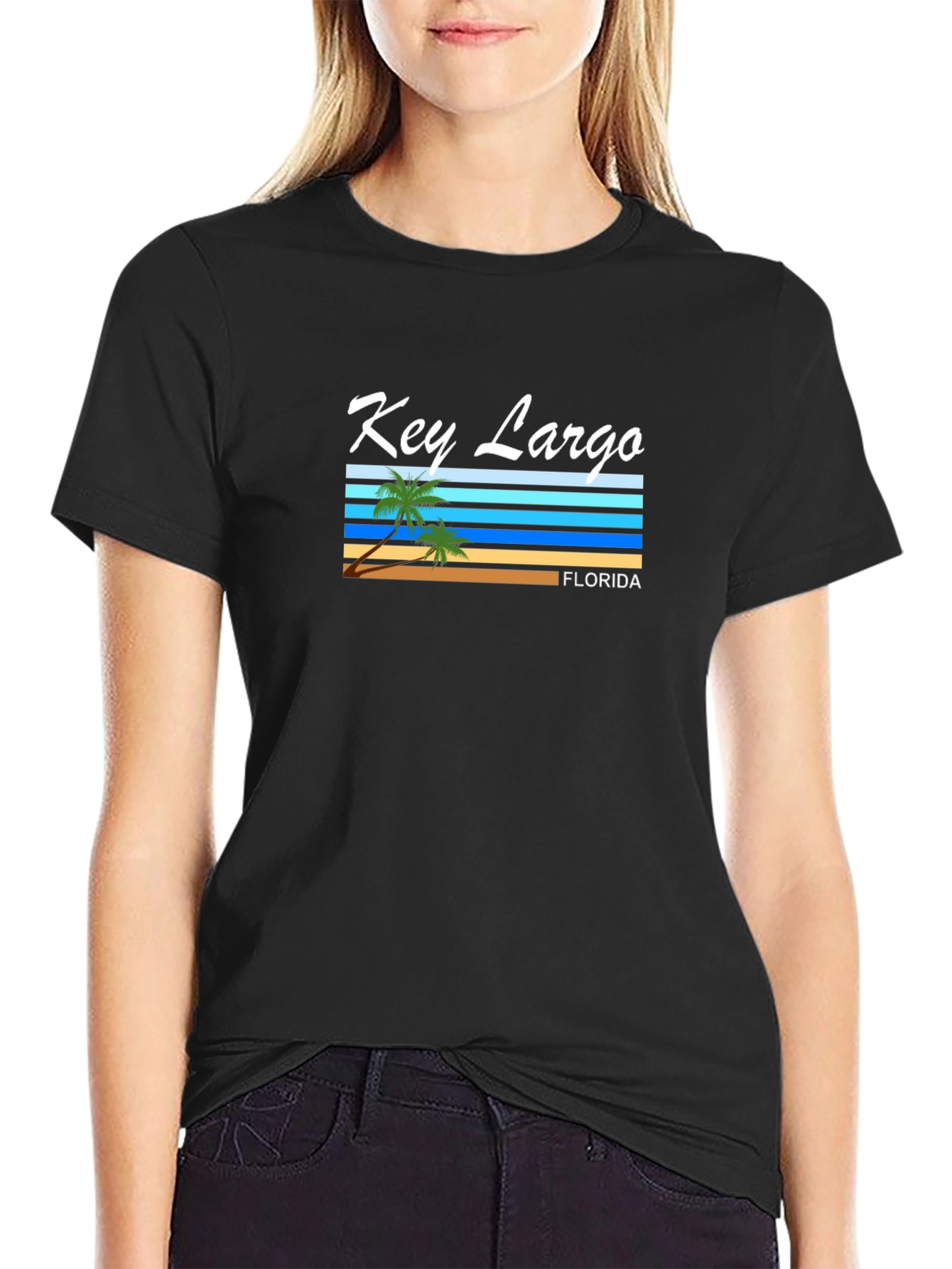 Black Key Largo Florida Graphic T-Shirt view 2