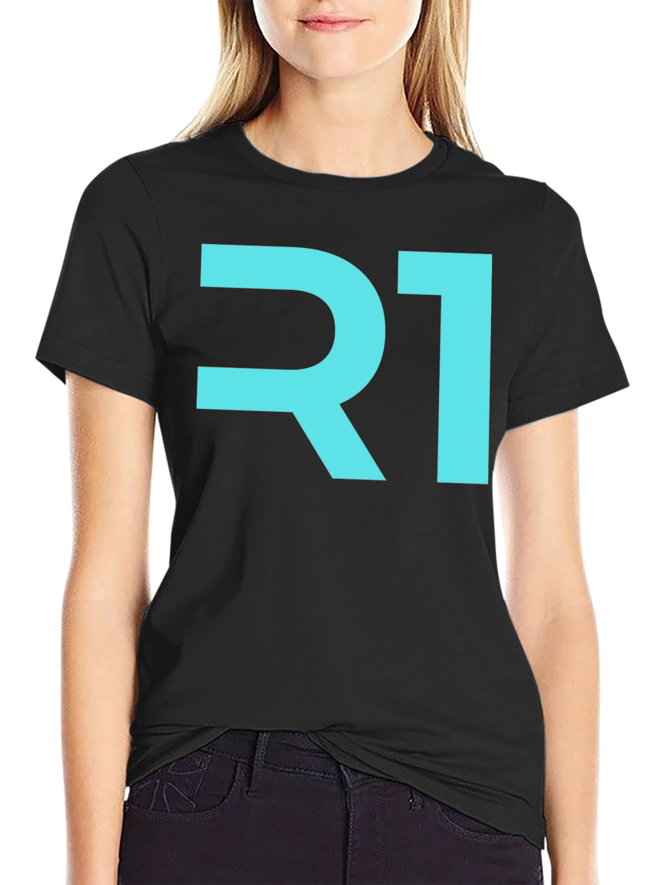 Black R1 Logo Graphic Tee - Black view 2