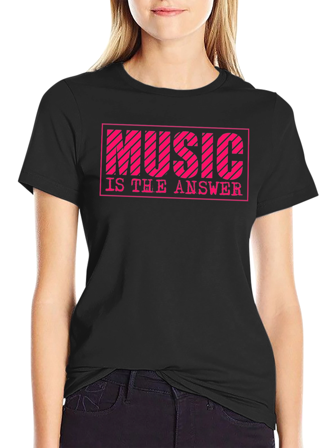 Black Music is the Answer Graphic T-Shirt view 2
