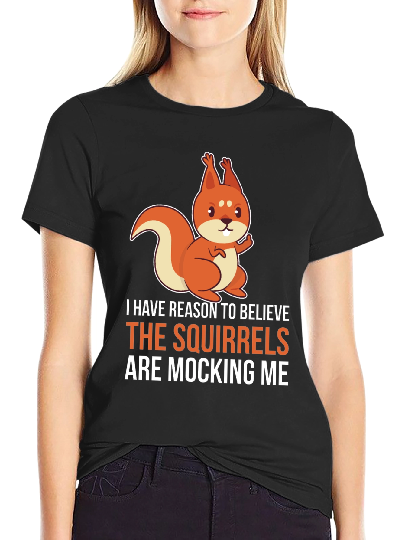 Black Squirrels Mocking Me Graphic T-Shirt view 2
