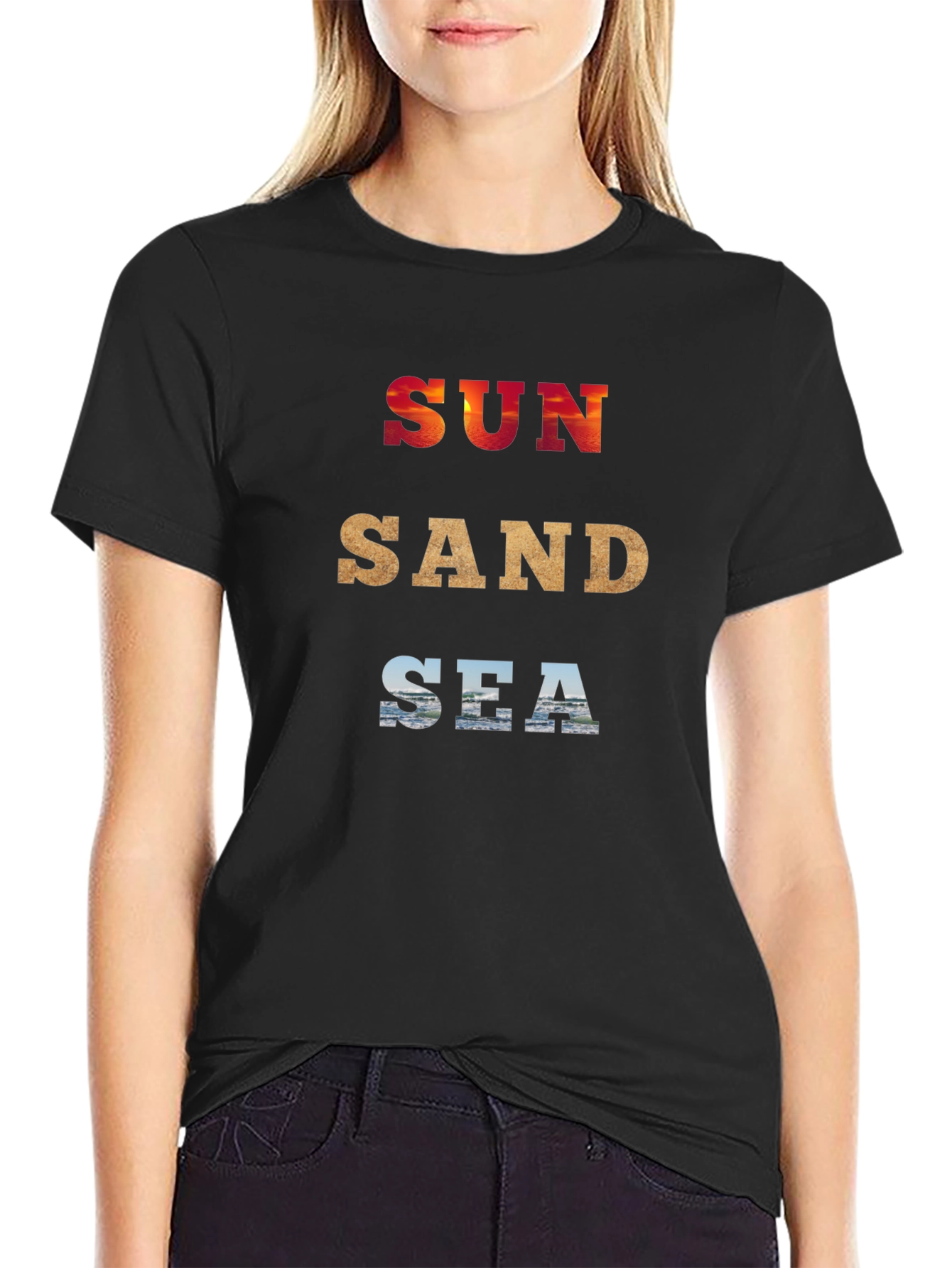 Black Sun Sand Sea Graphic Tee - Summer Ready! view 2
