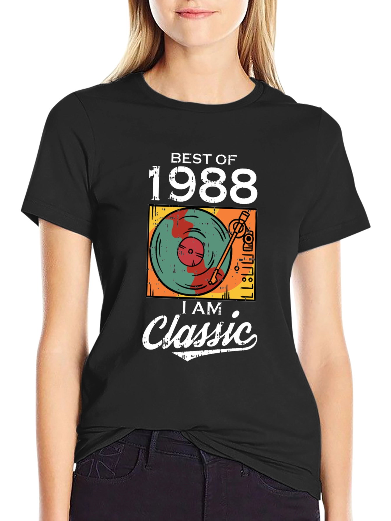 Black Best of 1988 Classic Graphic T-Shirt view 2