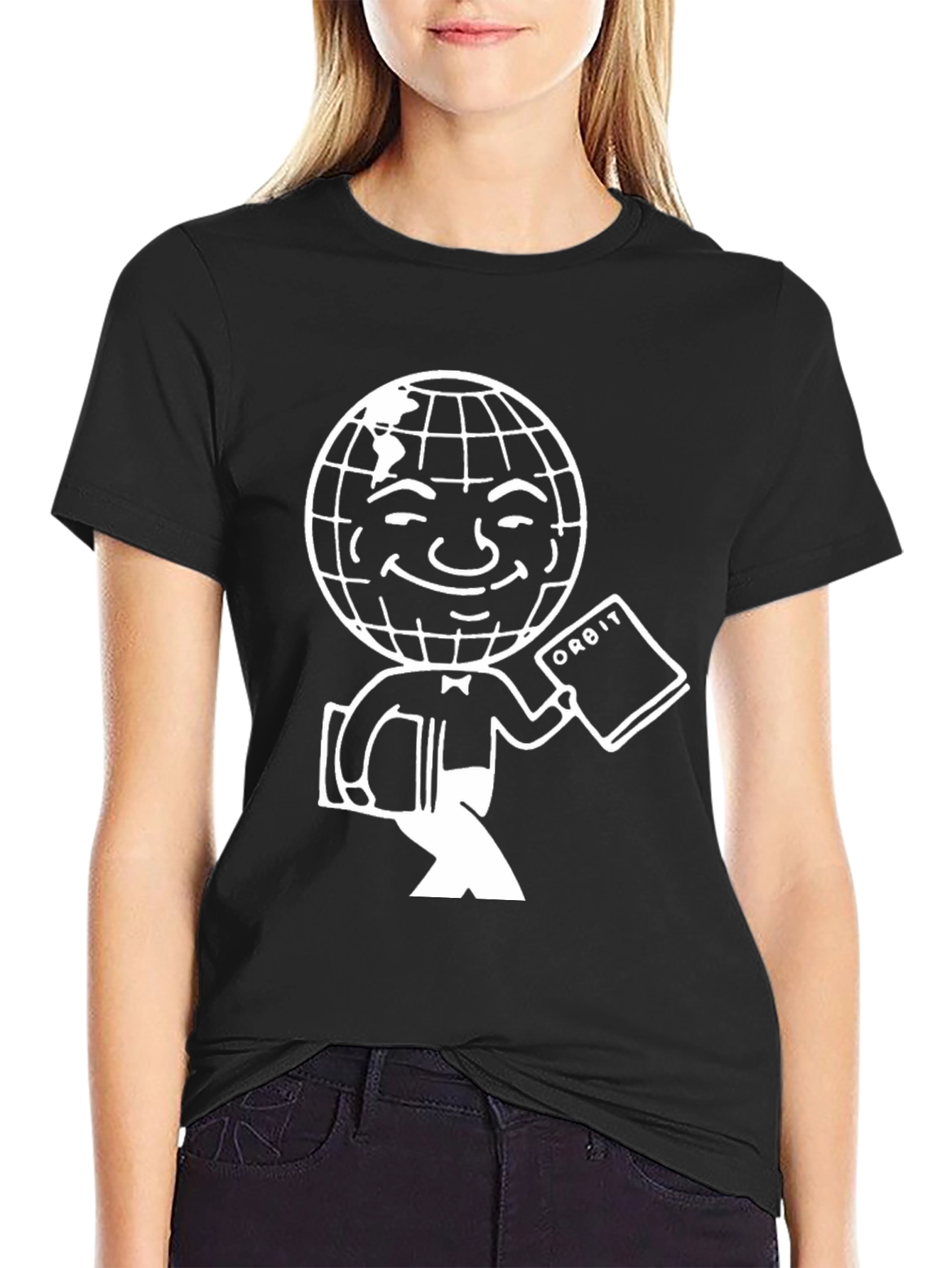 Black Orbit Man Black Graphic Tee view 2