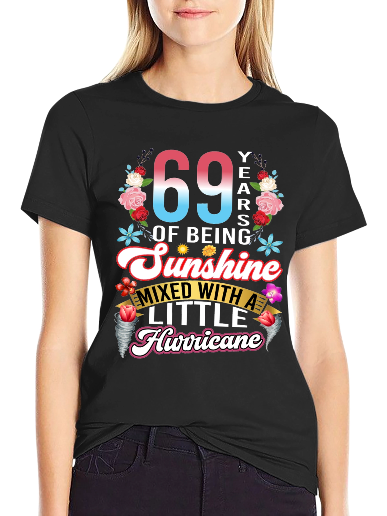 Black 69 Years of Sunshine & Hurricane T-Shirt view 2