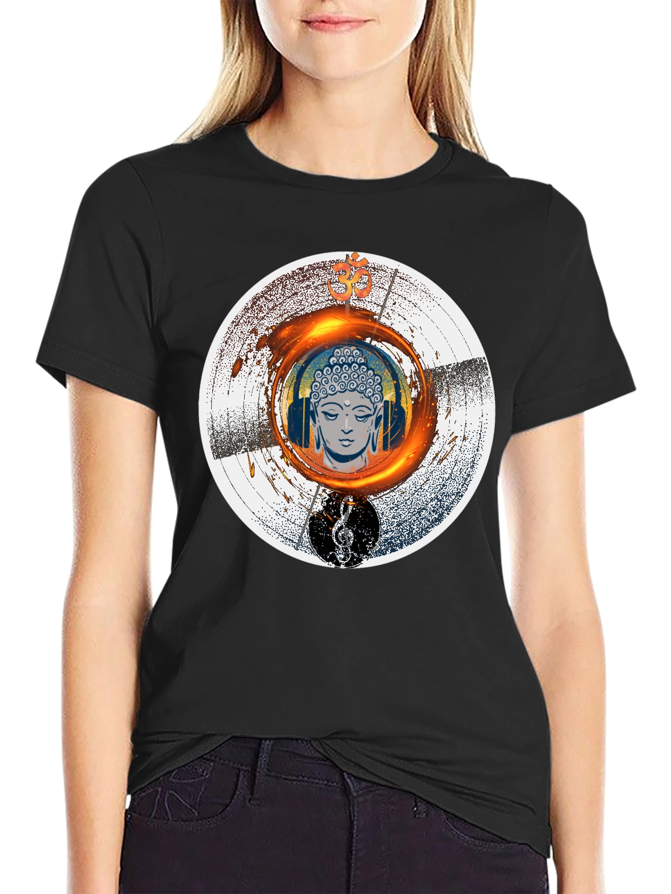 Buddha Music T-Shirt - Meditation Zen Graphic Tee - 2
