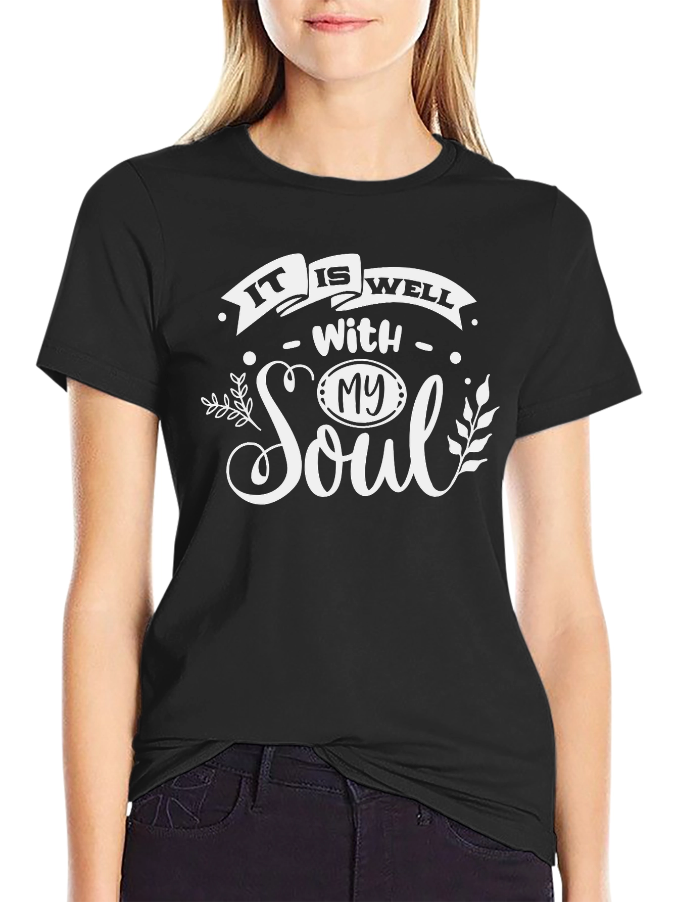 Black It is Well With My Soul Graphic Tee view 2