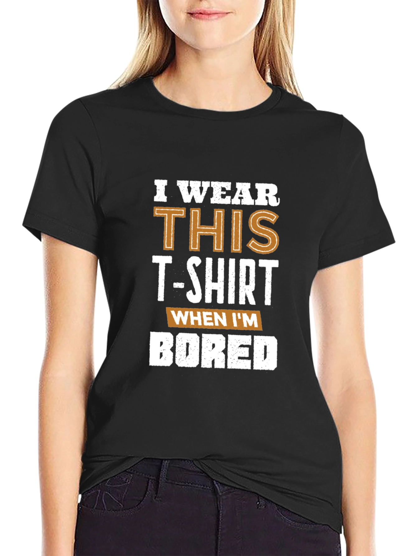 Black I Wear This T-Shirt When I'm Bored Graphic Tee view 2