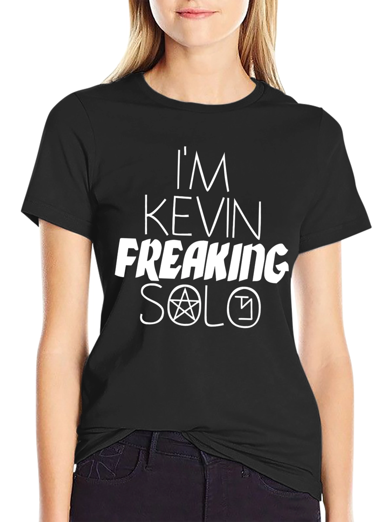 Black I'm Kevin Freaking Solo T-Shirt view 2
