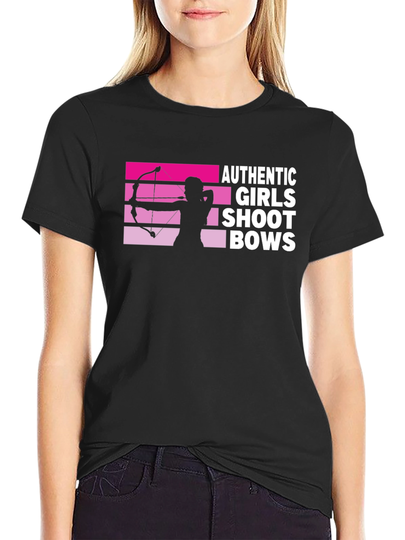 Black Girls Shoot Bows T-Shirt - Archery Tee view 2