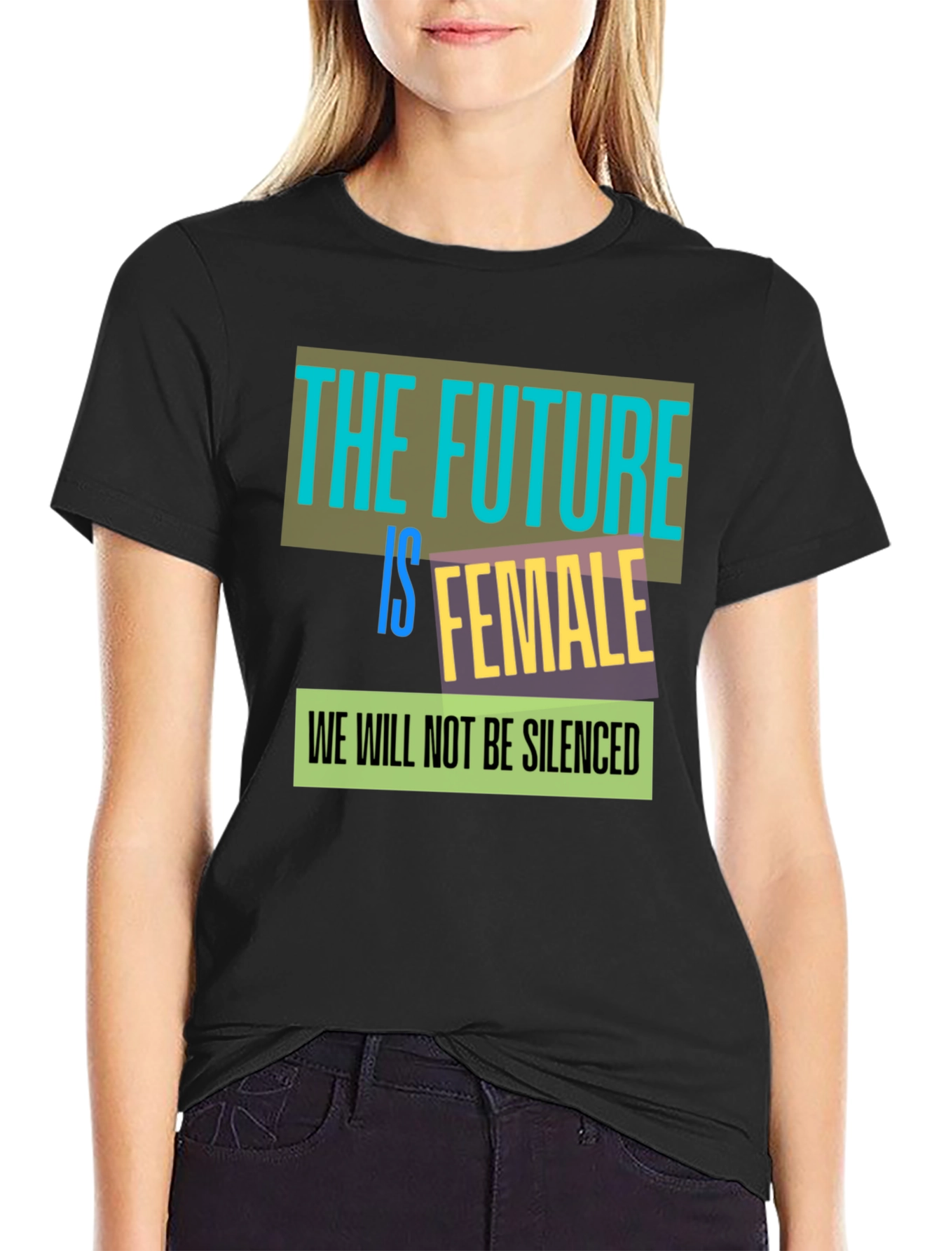 Black The Future Is Female Graphic Tee view 2