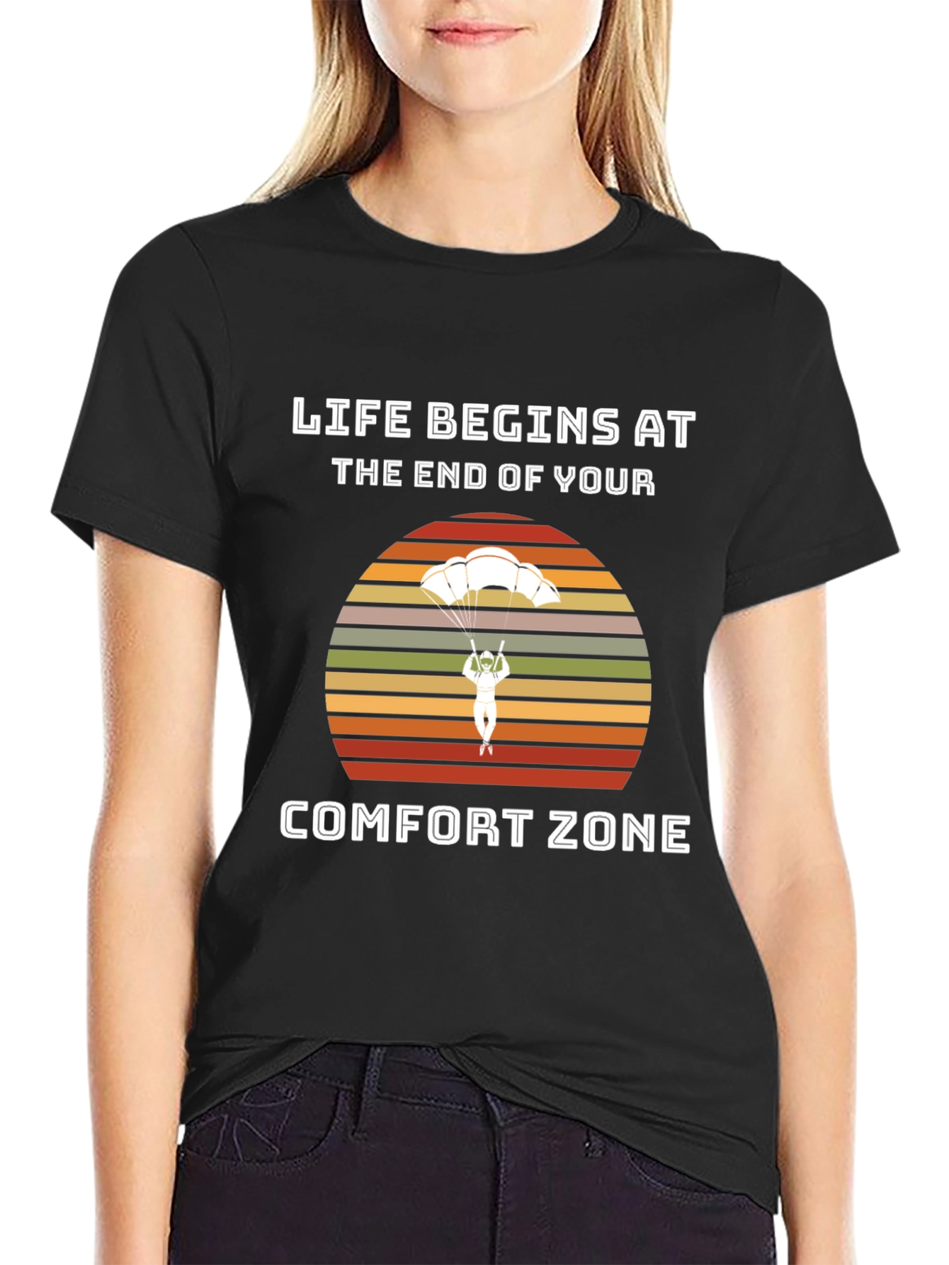 Black Life Begins at The End of Your Comfort Zone T-Shirt view 2