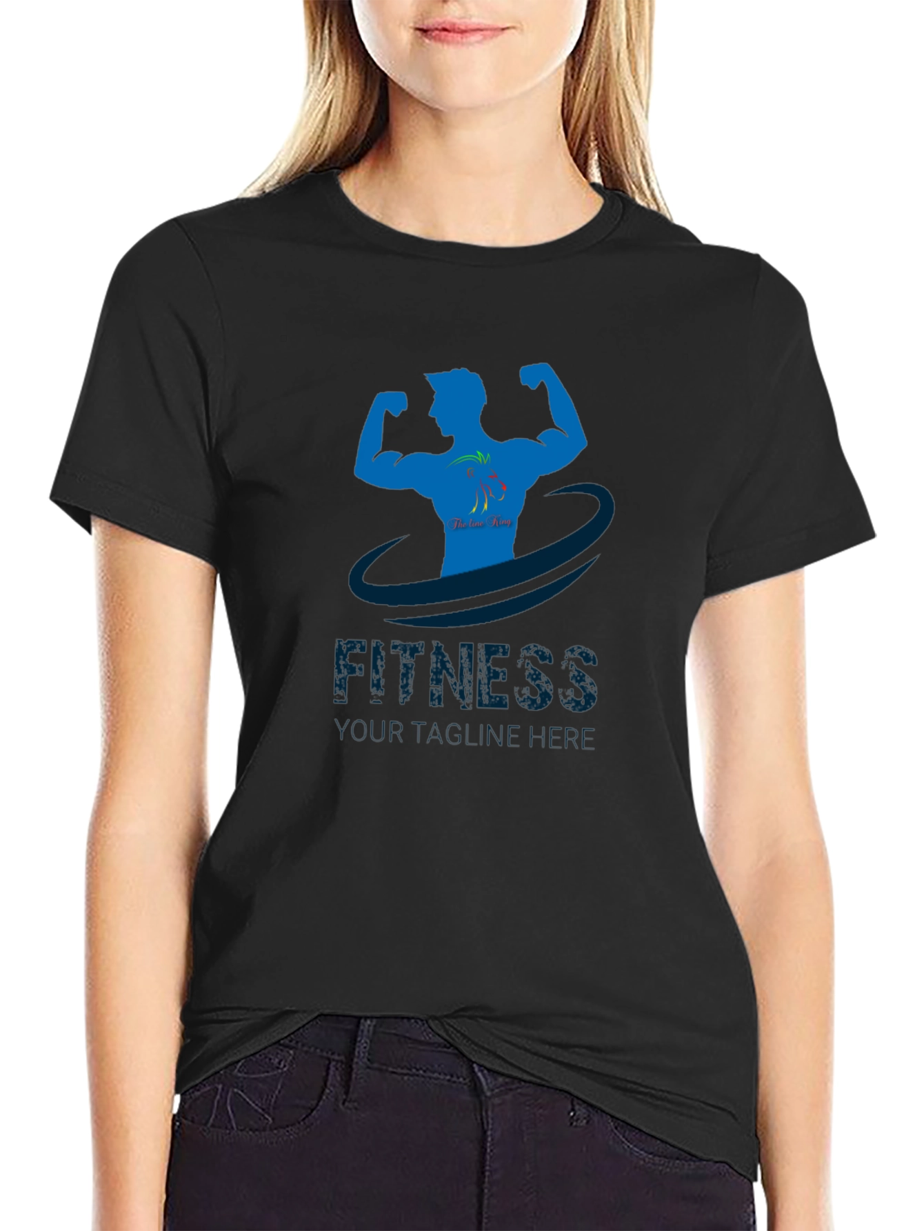 Black Fitness Motivation T-Shirt - Gym Workout Apparel view 2