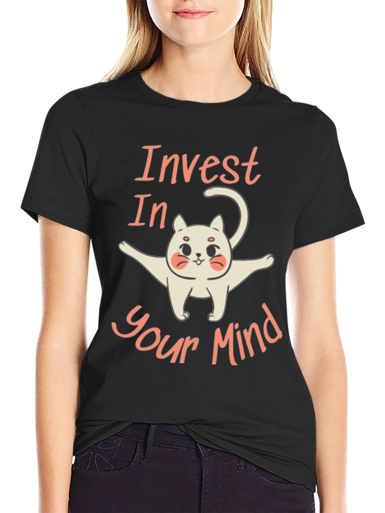 Black Invest In Your Mind T-Shirt view 2