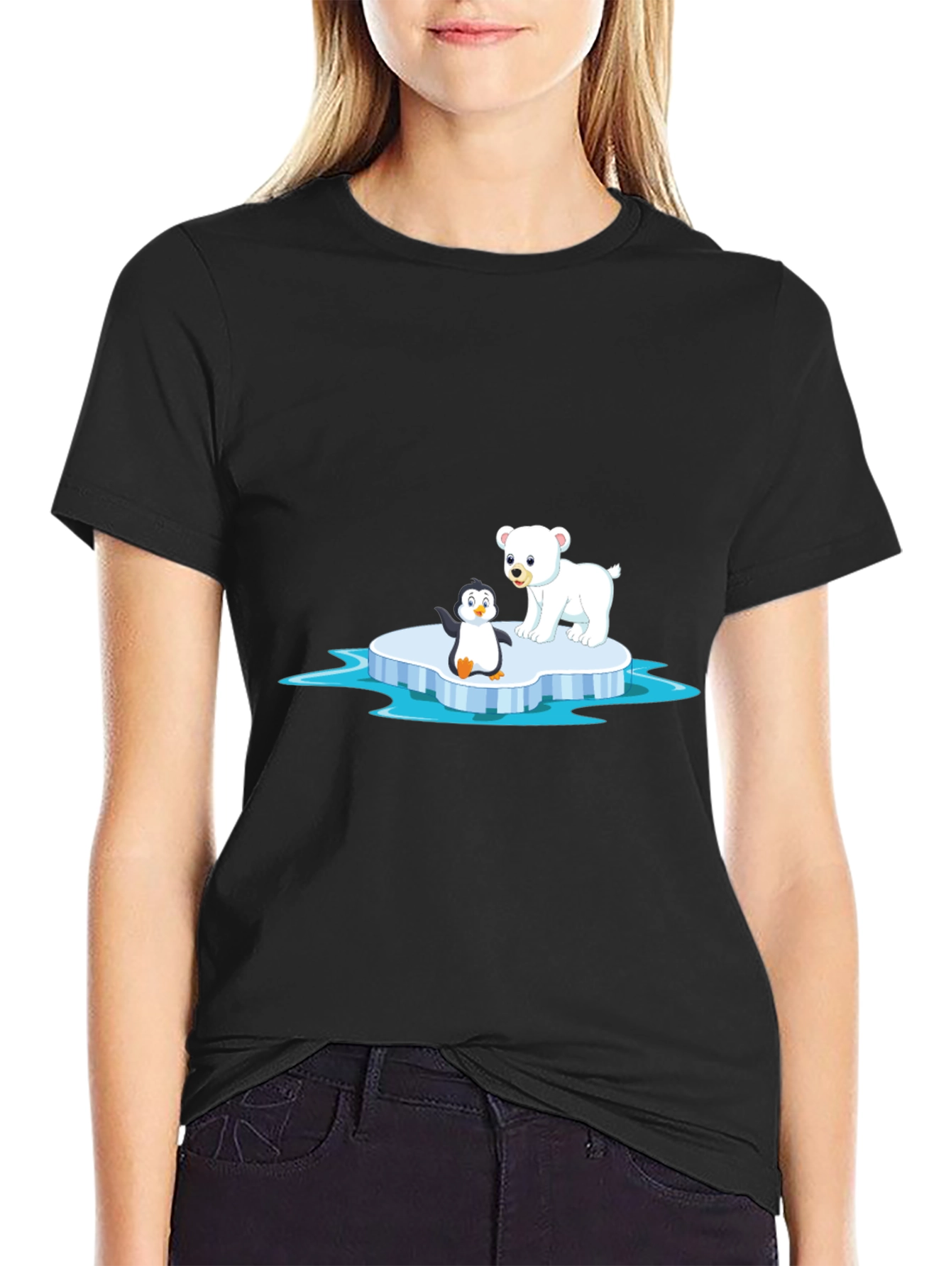 Black Penguin & Polar Bear Ice T-Shirt view 2
